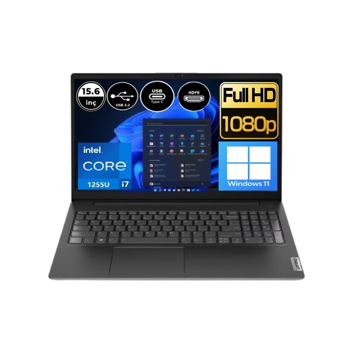 Lenovo V15 G3 Intel Core I7-1255U 40 GB Ram 2 Tb SSD Windows 11 Pro 15.6