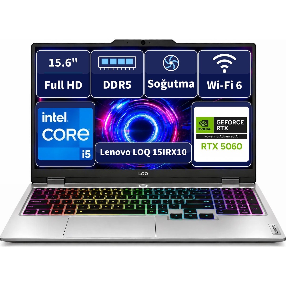 Loq 15IRX10 83JE00EQTREP5 I5-13450HX RTX5060 8gb 12 GB 1 Tb 15.6 Fhd 144Hz Gaming Laptop