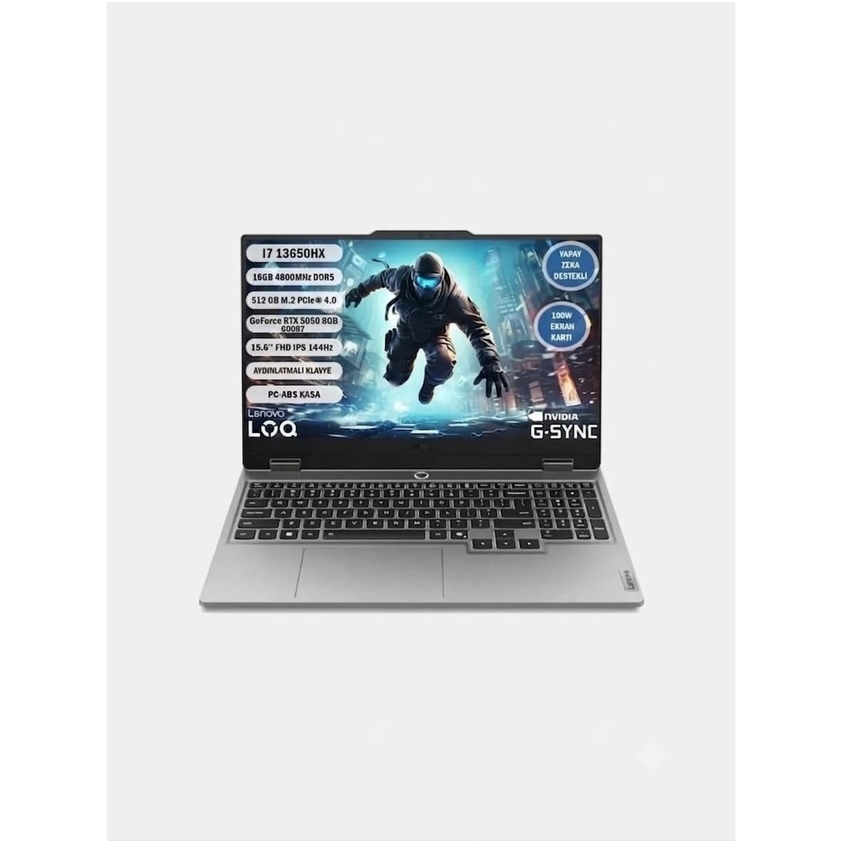 Loq 15IRX10 Intel Core I7-13650HX 16GB 512GB SSD 8gb RTX5050 Freedos 15.6