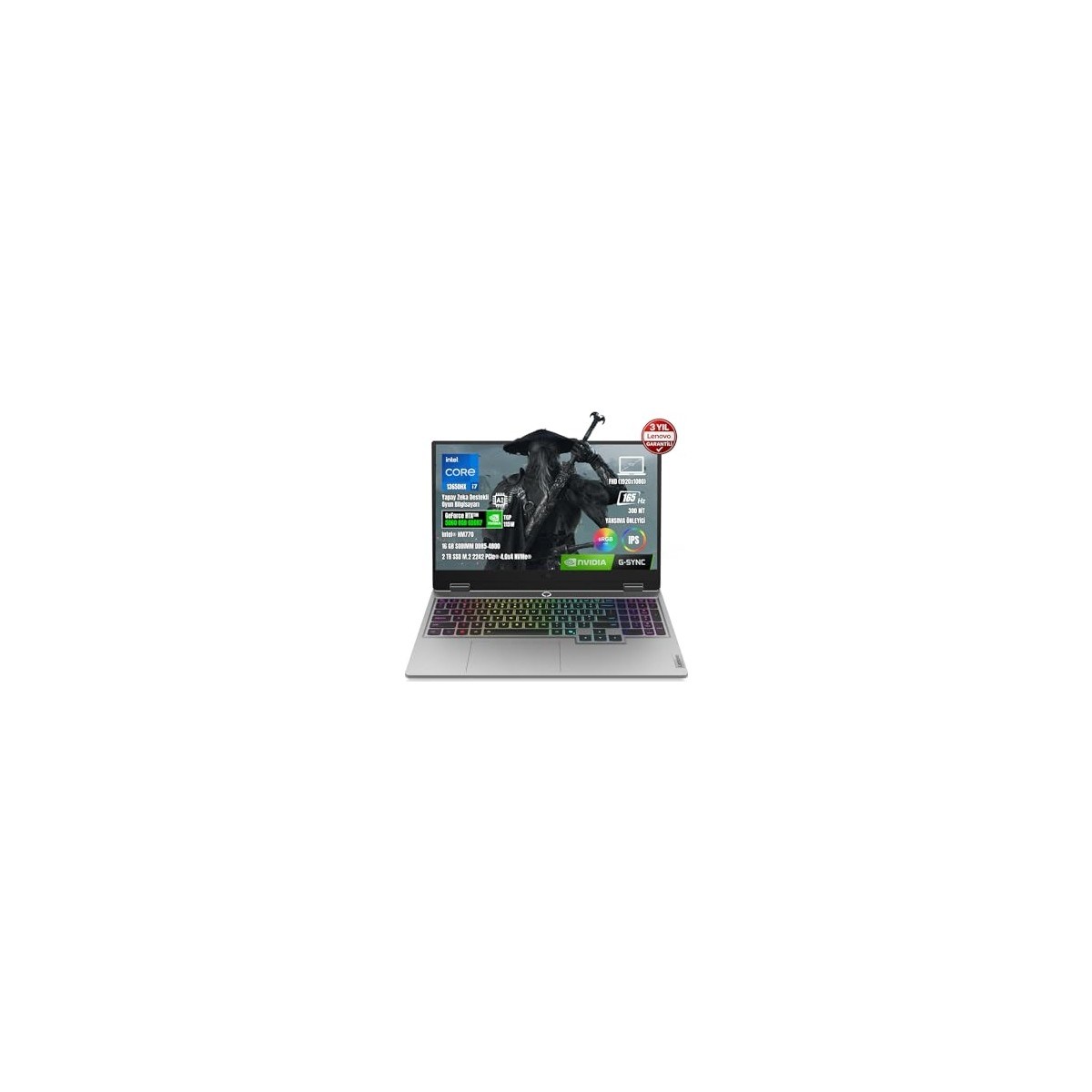 Loq 17IRX10 83JH00CNTR-01 I7-13650HX 16GB Ddr5 2tb SSD RTX5060 8gb Tgp 115W 17.3