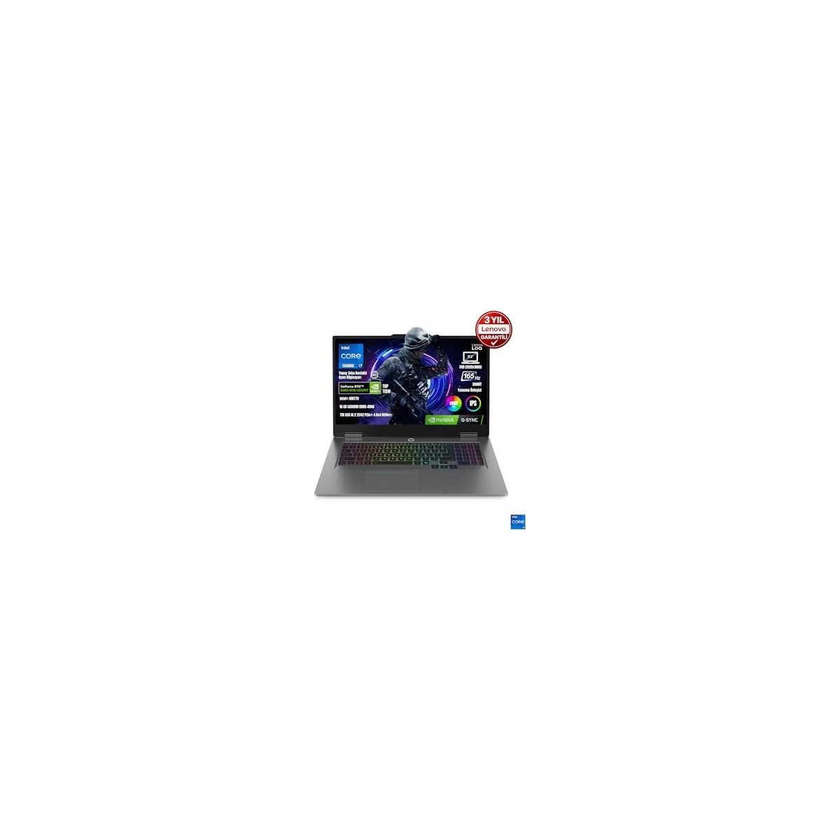 Loq 17IRX10 83JH00CNTR I7-13650HX 16GB Ddr5 1tb SSD RTX5060 8gb Tgp 115W 17.3