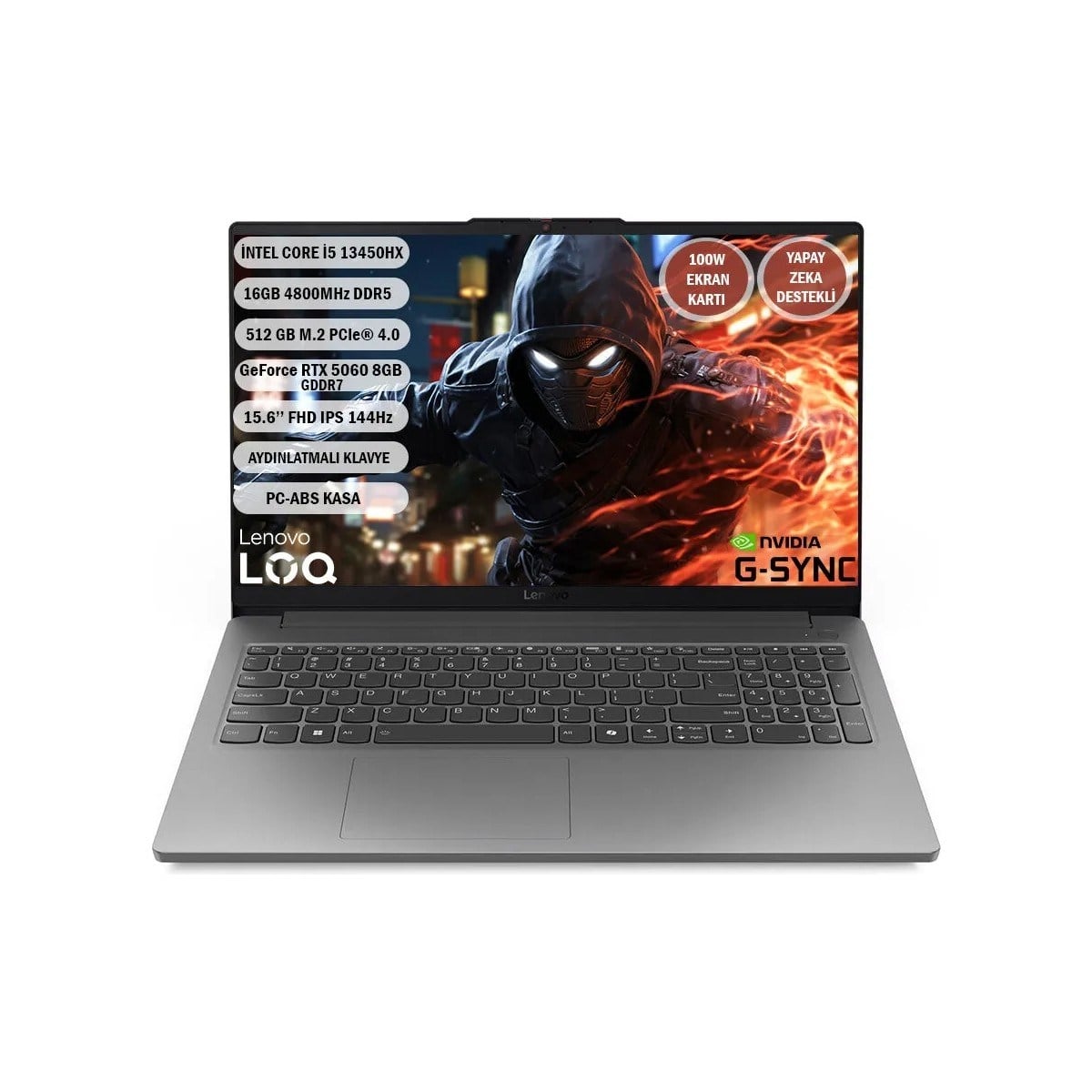 LOQ Intel Core i5-13450HX 16 GB Ram 512 GB SSD 15.6