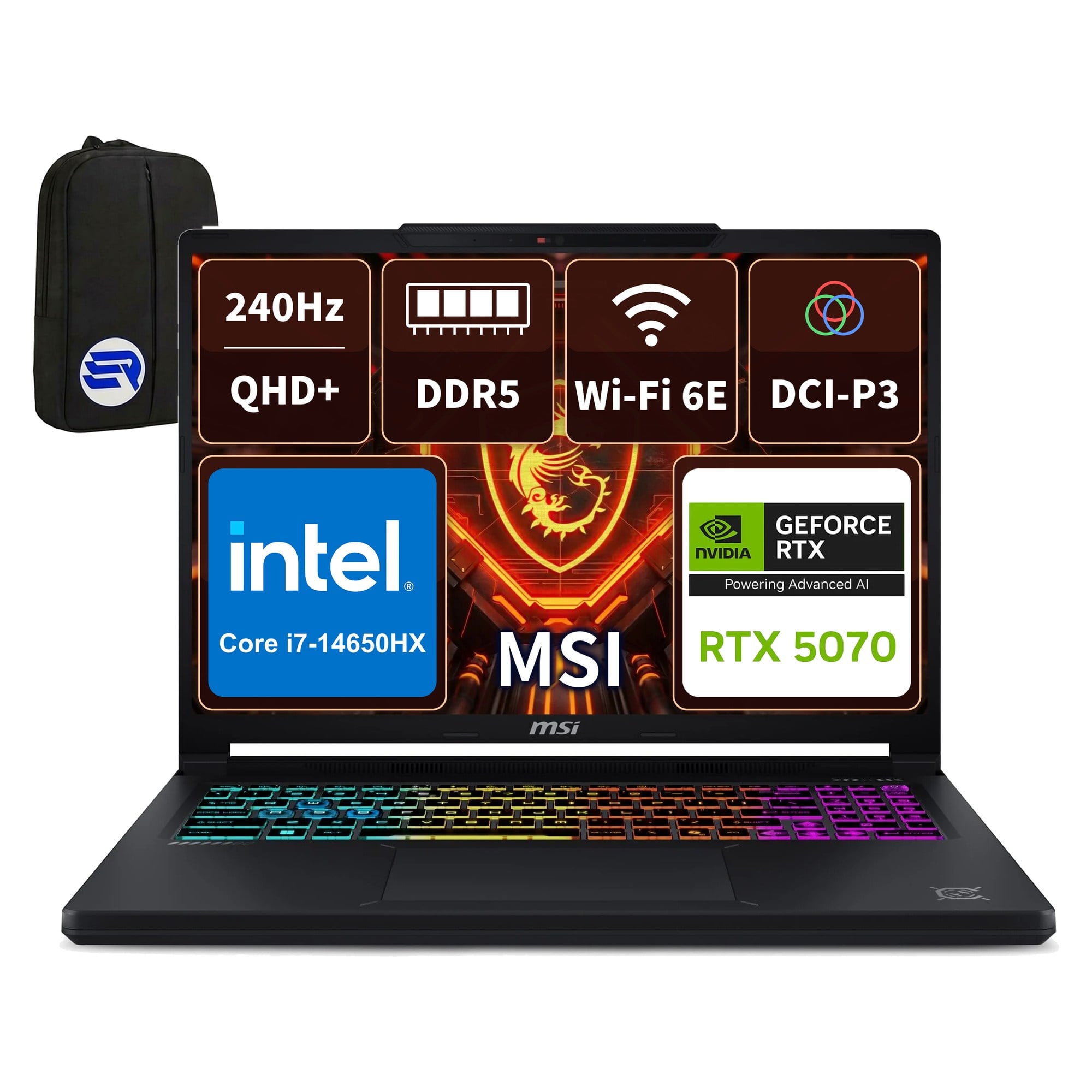 MSI Crosshair 16 HX E14WGK-047XTREP14 i7-14650HX 40GBRAM 1TBSSD 16'' QHD+ 240Hz Windows 11 Pro + ElektroPasaj Çanta