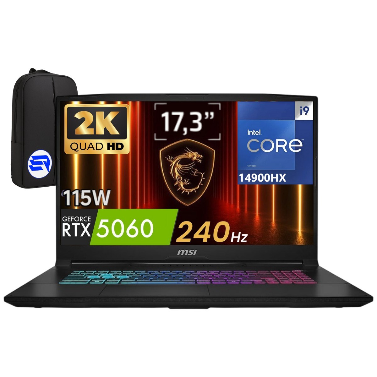 Msi Katana 17 Hx B14WFK-217TREP2 Intel Core I9-14900HX 64GB 1tb SSD RTX5060 115W WIN11 Home 17.3