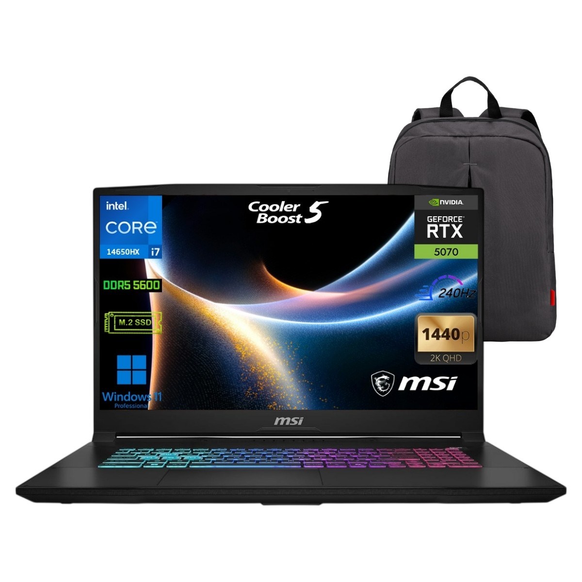 Msı Katana 17 Hx B14WGK-047XTR Intel Core I7-14650HX 32GB Ddr5 512GB SSD W11 Pro Geforce RTX5070 17.3