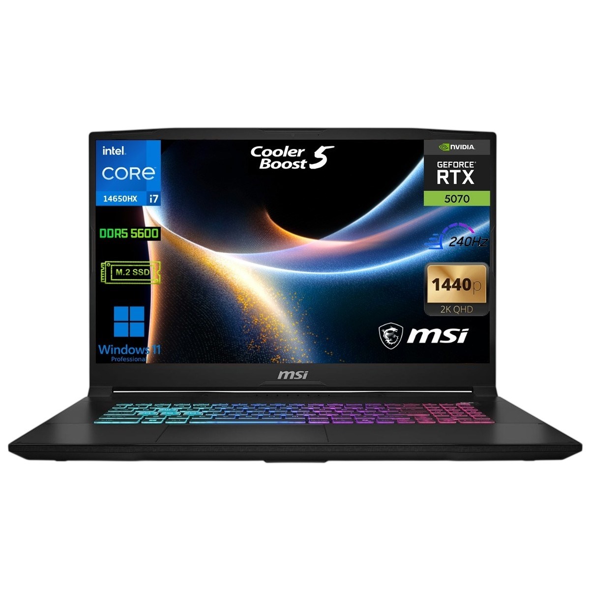 Msı Katana 17 Hx B14WGK-047XTR P2 Intel Core I7-14650HX 24GB Ddr5 512GB SSD W11 Pro Geforce RTX5070 17.3