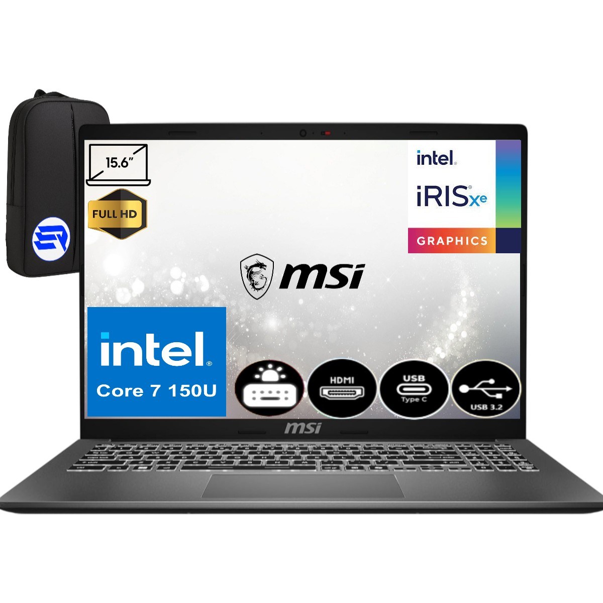 Msi Modern 15 F1MG-632XTREP7 Intel Core 7 150U 64GB Ram 1tb SSD Windows 11 Pro 15.6