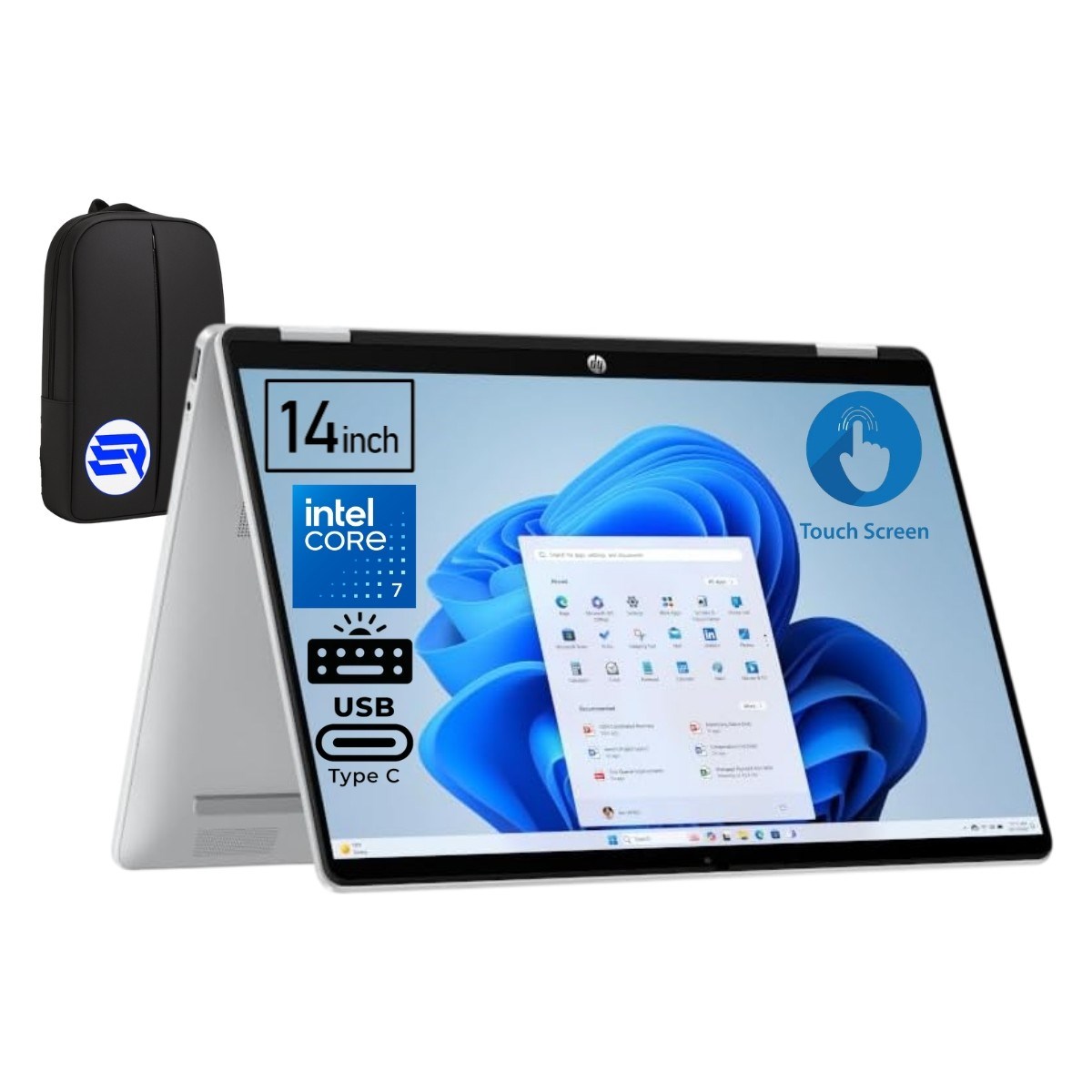 Omnibook 5 Flip Intel Core 7-150U 16GB Ram 2tb SSD 14'' 2k IPS Ekran Windows 11 Home BT0A0EAEP2 + Elektropasaj Çanta