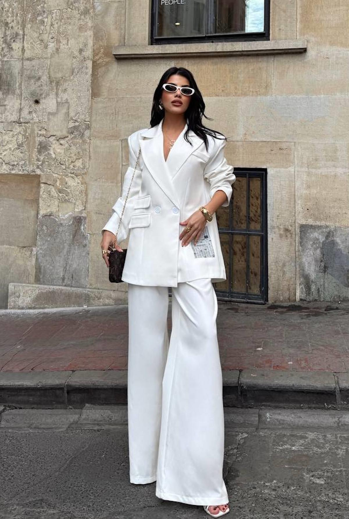 Oversize Beyaz Takım