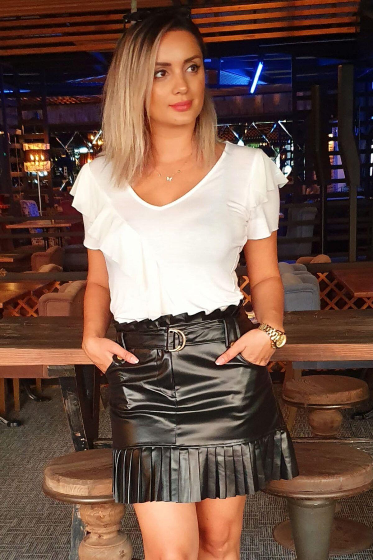 Pilili Deri Etek