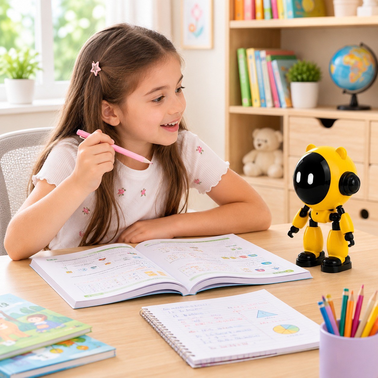 01M-06 Yapay Zeka Robotu Sesli Sohbet ve Soru Cevap Özellikli 40'tan Fazla Dil Destekli Eğitici Akıllı Çocuk Robotu