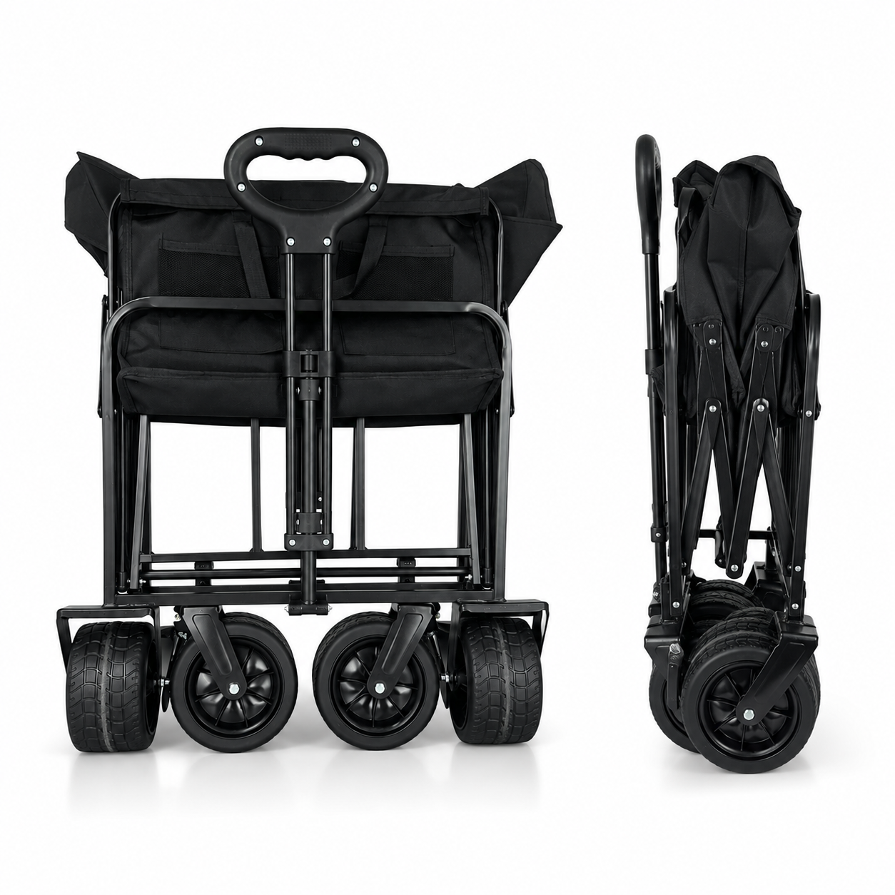 130 Kg Kapasiteli Masalı Katlanabilir Çok Amaçlı Taşıma Arabası Ayarlanabilir Çekme Kollu Aleşveriş Arabası Büyük Tekerlekli Bahçe Outdoor Piknik ve Kamp Arabası