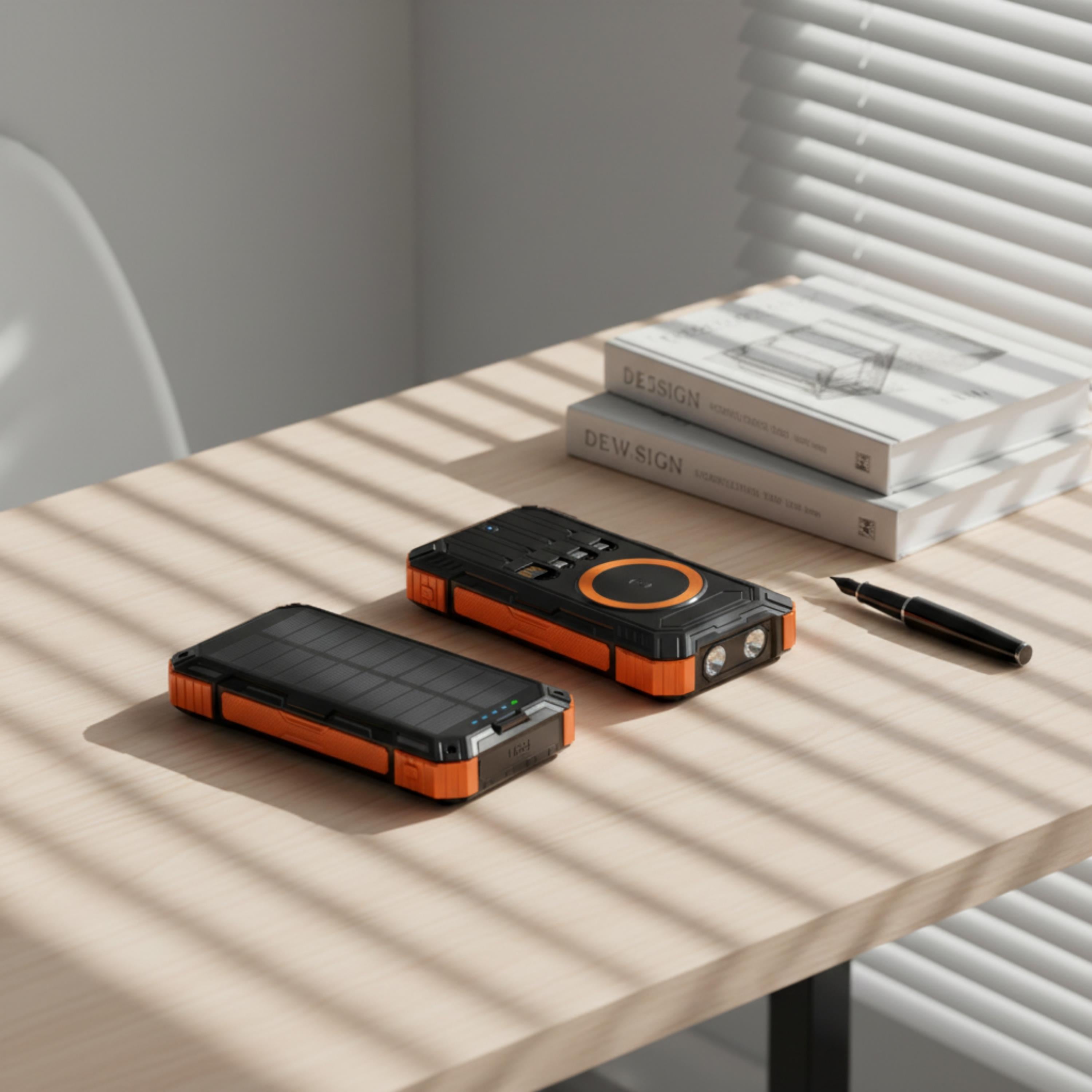 20.000 Mah Kablosuz Şarjlı Powerbank Güneş Enerjili Fenerli Hızlı Şarj Taşınabilir Harici Batarya 4 Çıkışlı Magesafe Powerbank 