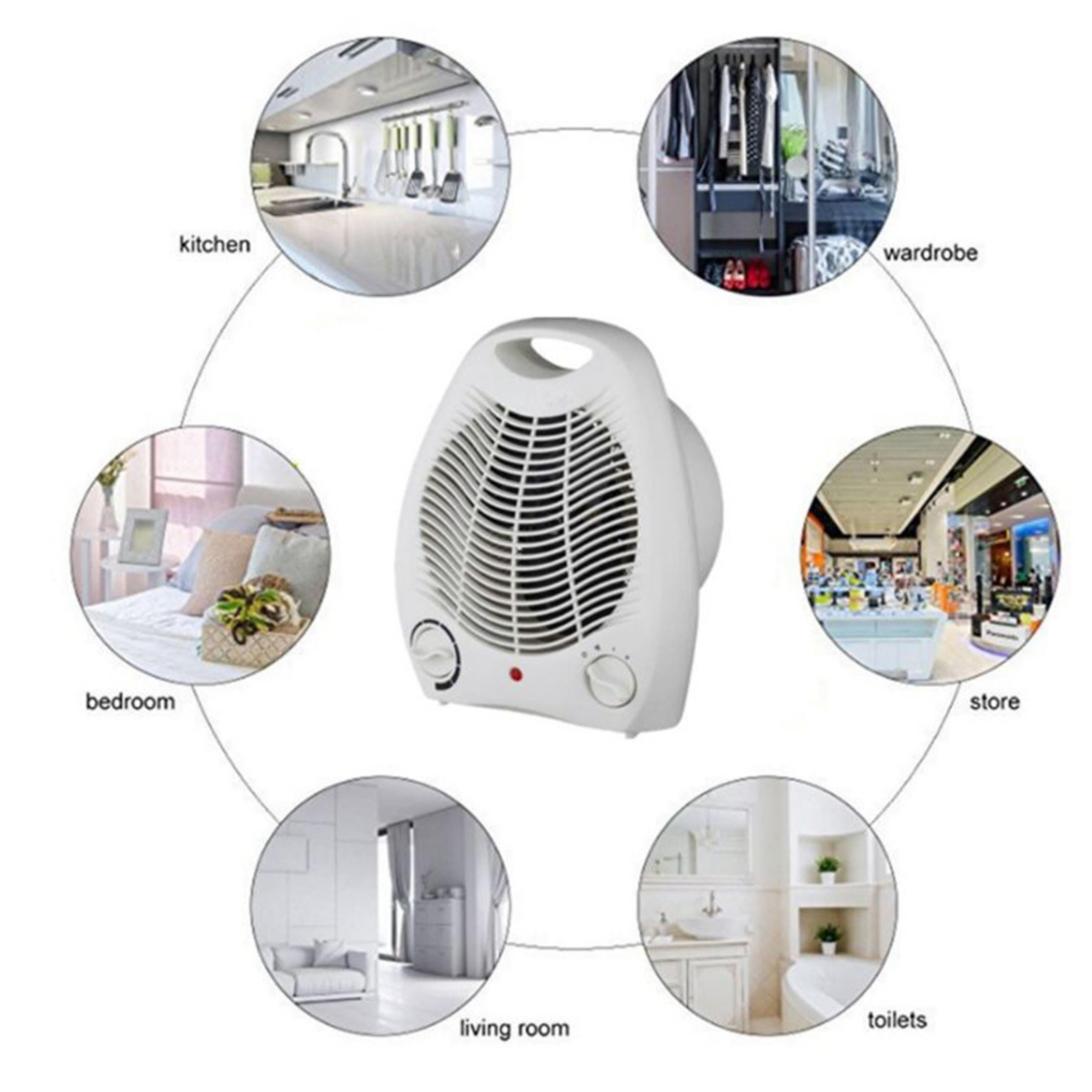 2000W Taşınabilir Mini Fanlı Elektrikli Isıtıcı 3 Kademeli Mod Rüzgar Modu Ve Sıcak Rüzgar Modu