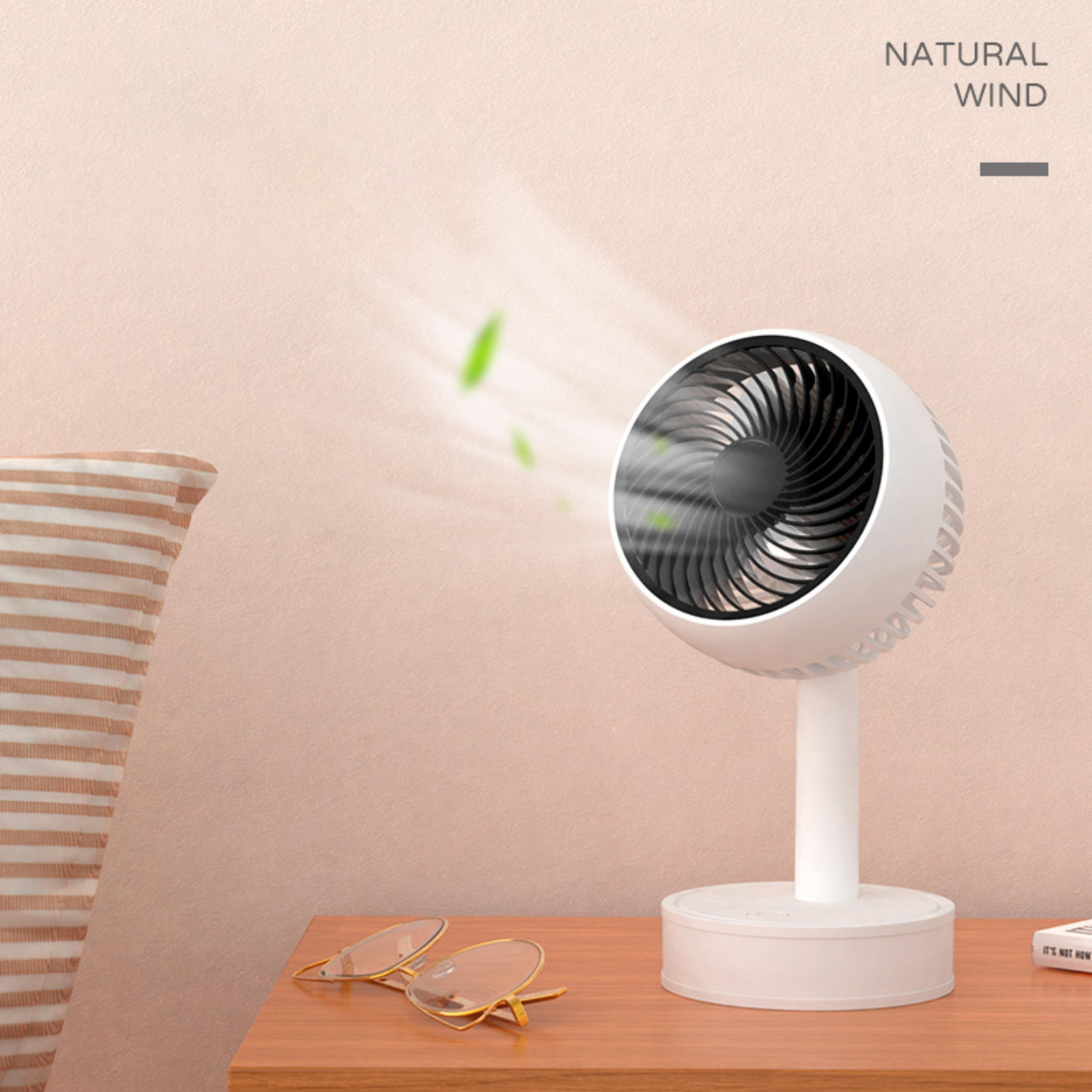 2228 Şarjlı Masaüstü Mini Vantilatör USB Fan Ayarlanabilir Başlıklı Taşınabilir Serinletici 3 Modlu