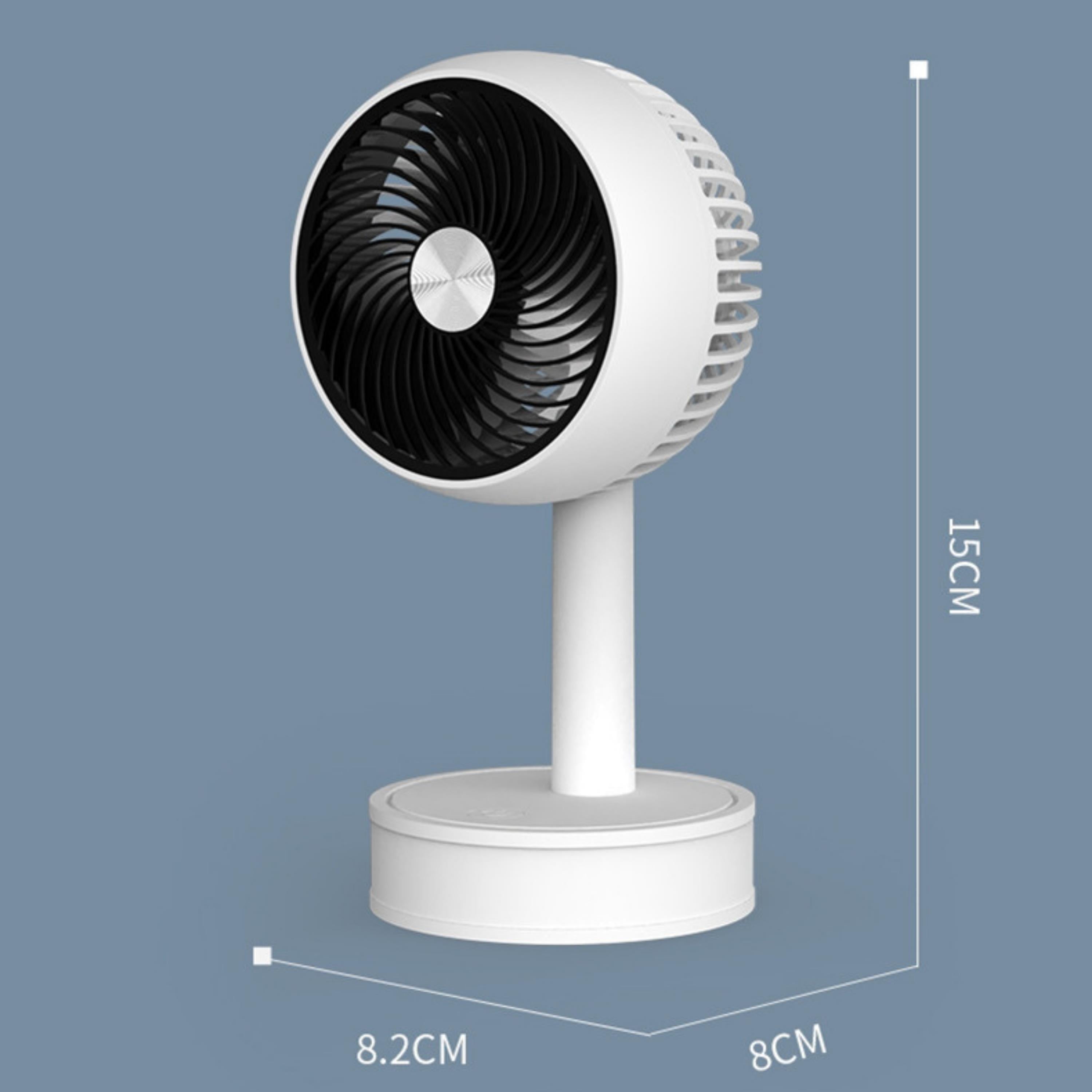 2228 Şarjlı Masaüstü Mini Vantilatör USB Fan Ayarlanabilir Başlıklı Taşınabilir Serinletici 3 Modlu