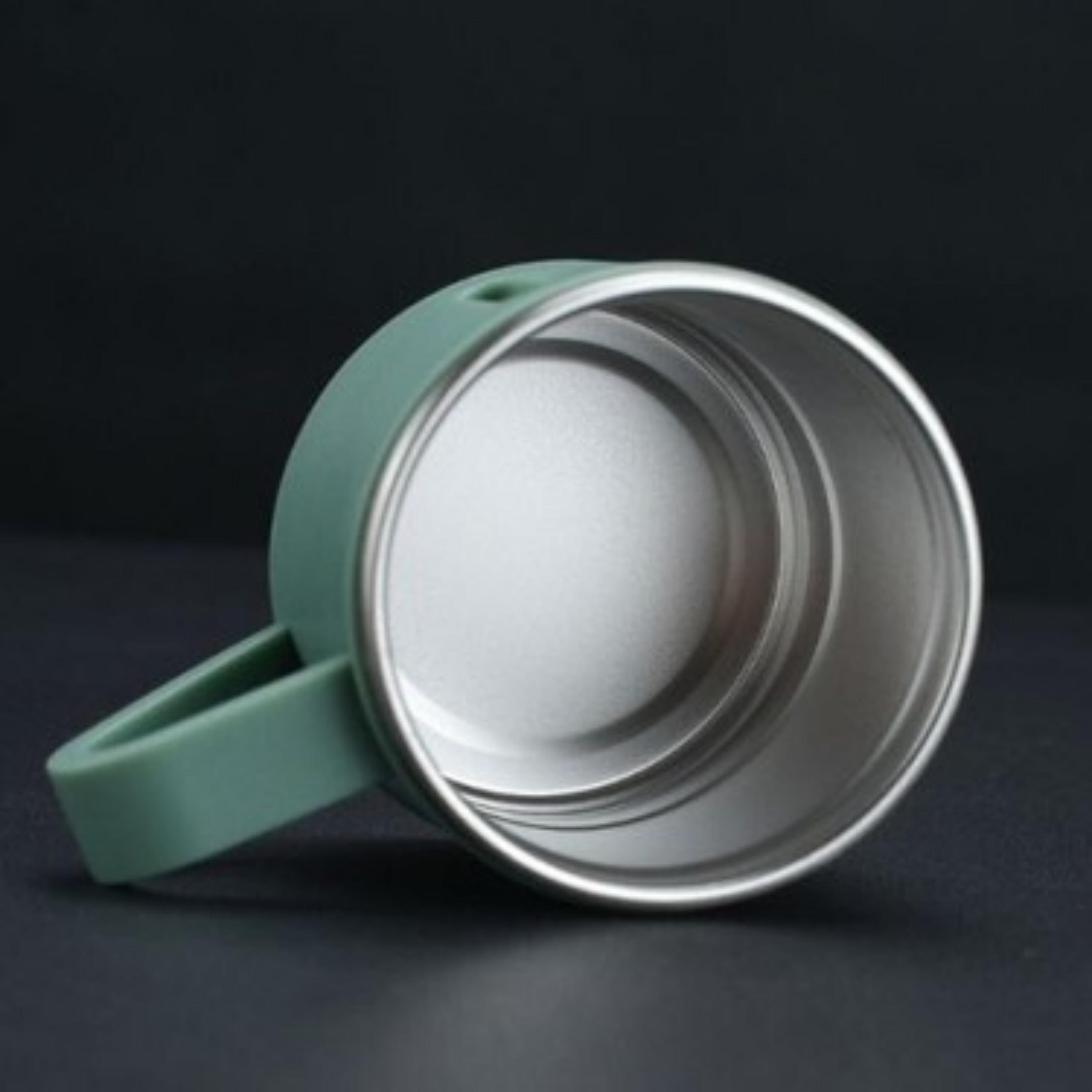 3 Bardaklı Yeşil  Paslanmaz Çelik Termos 