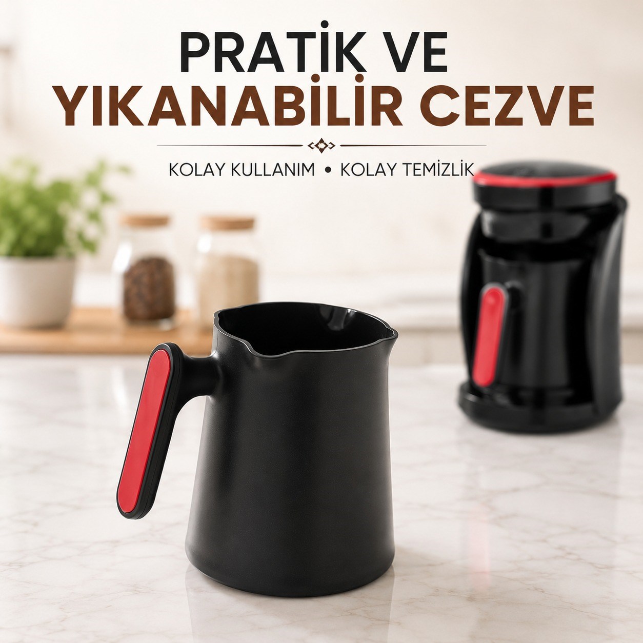 450 500W 4 Fincan Kapasiteli Türk Kahvesi Makinesi Taşma Önleyici Sensörlü Sesli ve Işıklı Uyarılı Yıkanabilir Çift Ağızlı Cezveli 