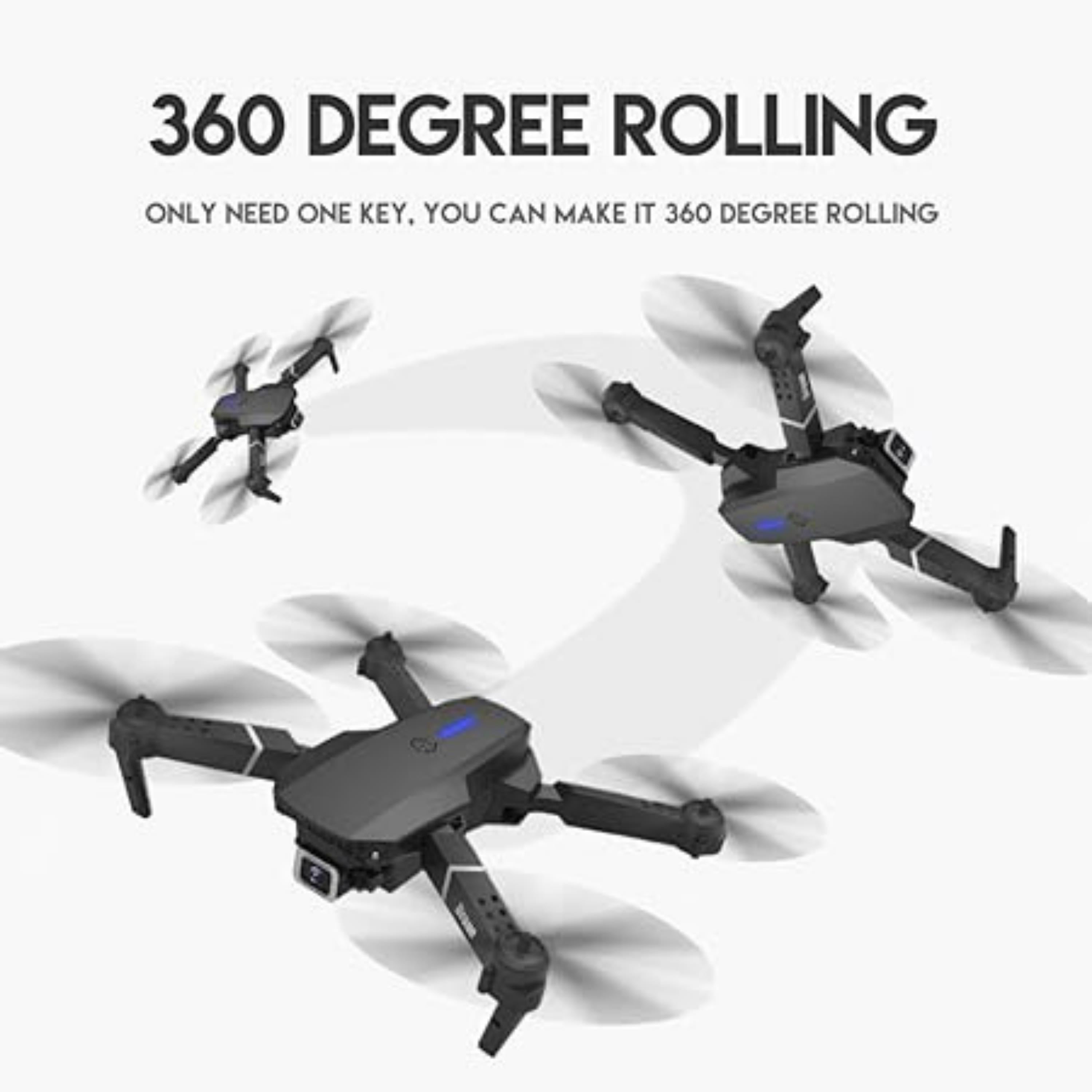 4K Çift Hd Kameralı Katlanabilir Mini Drone