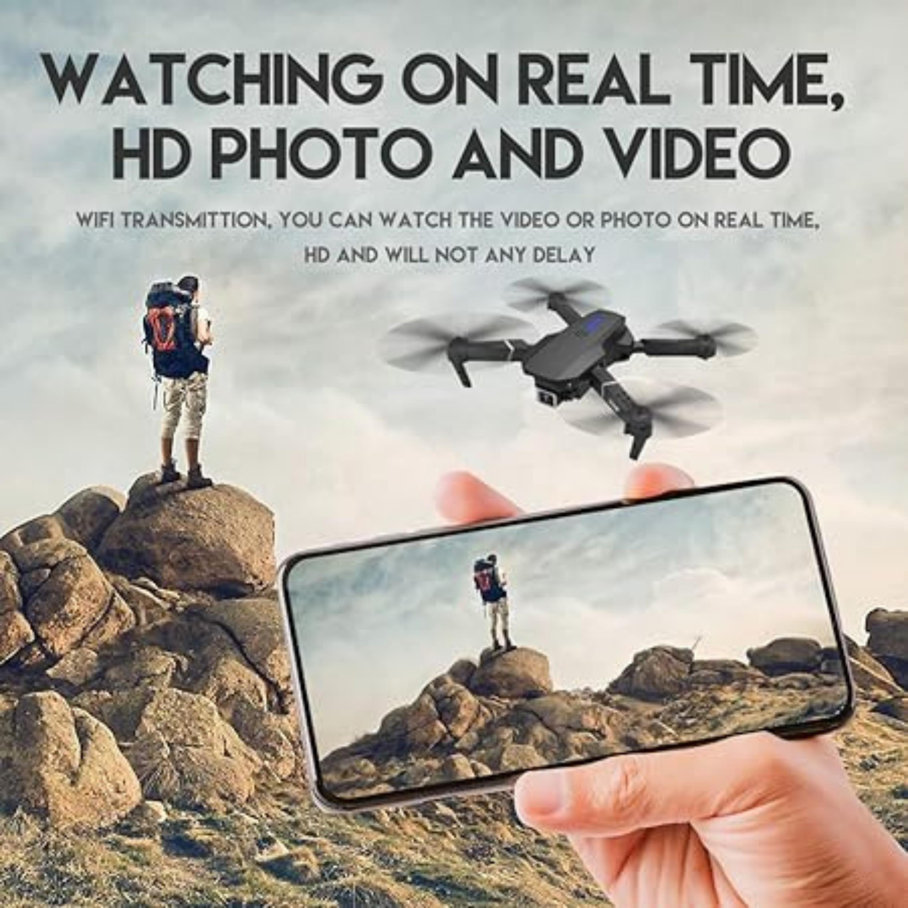 4K Çift Hd Kameralı Katlanabilir Mini Drone