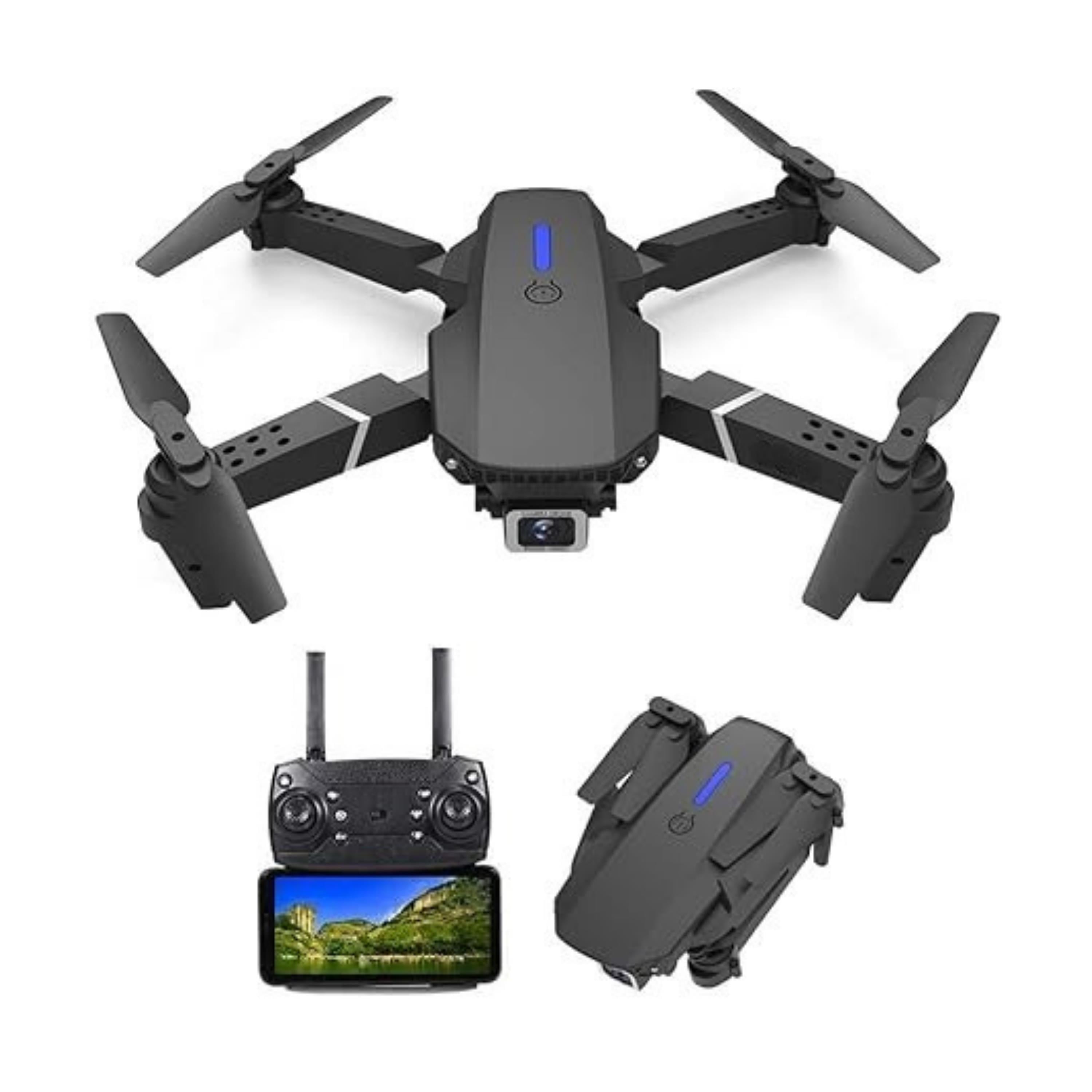 4K Çift Hd Kameralı Katlanabilir Mini Drone