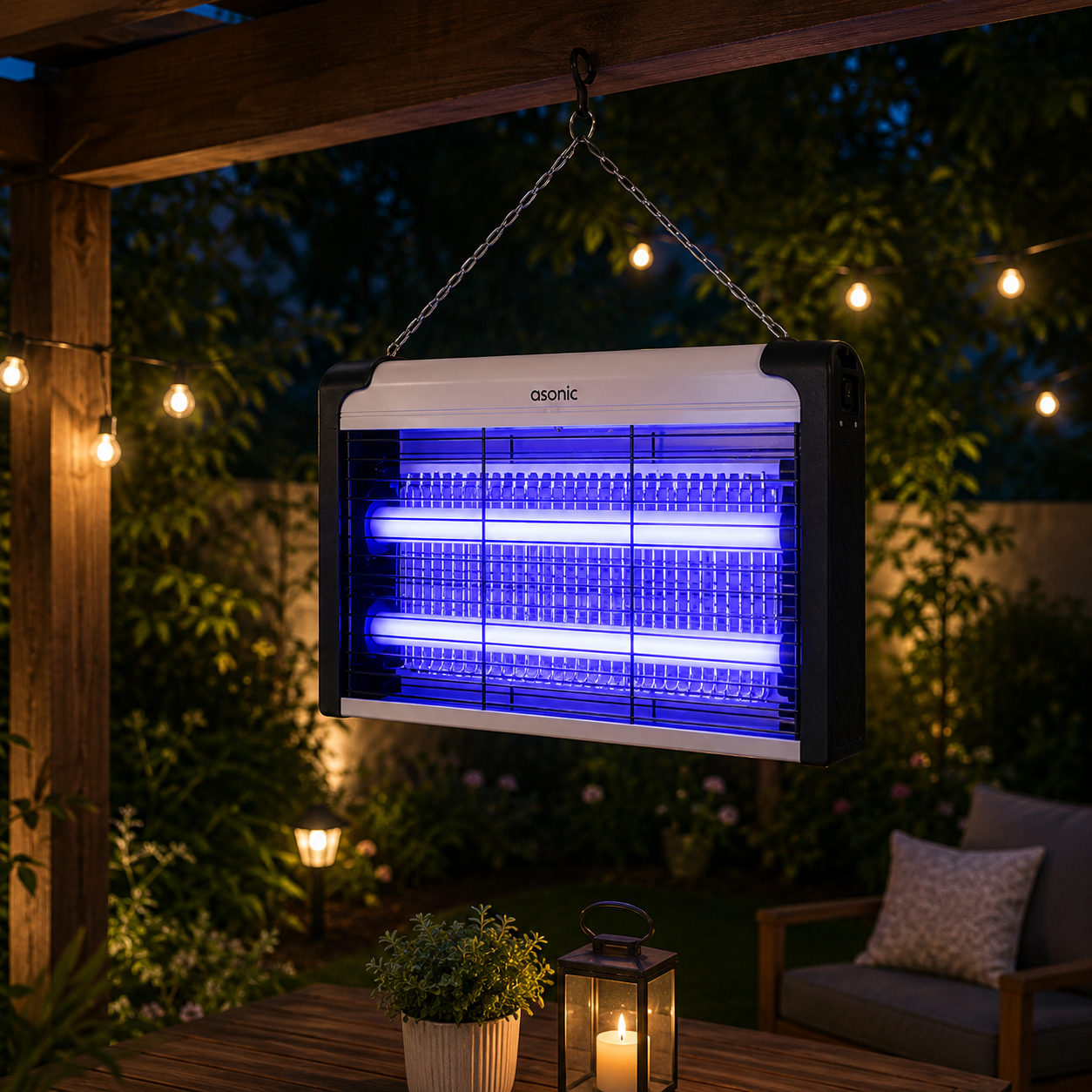 4W Elektrikli UV Mavi Işıklı Sinek ve Sivrisinek Öldürücü LED 30 m² Etkili Asılabilir Masaüstü Böcek Kovucu