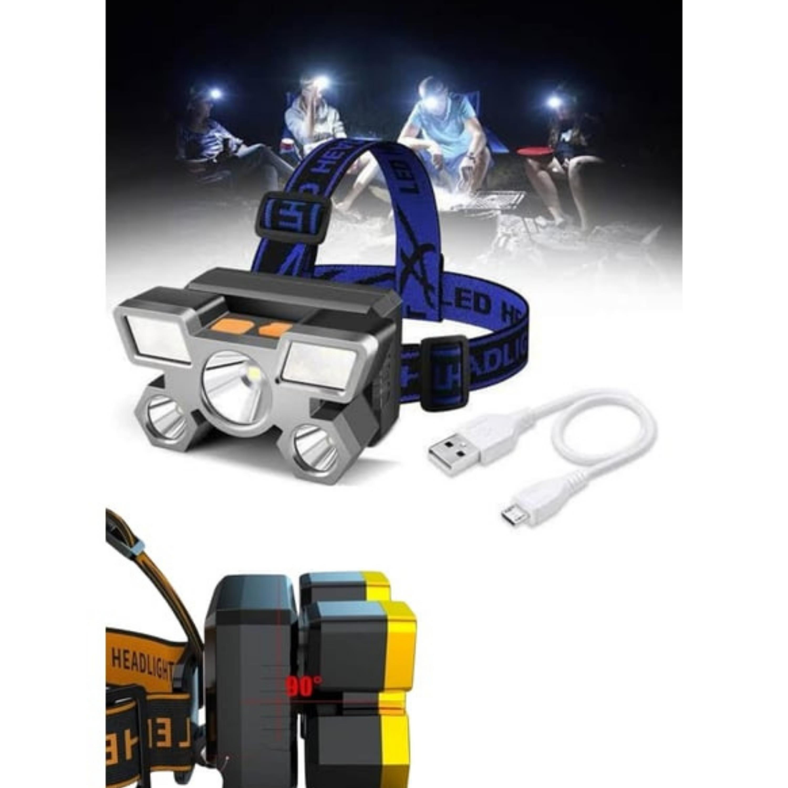 5 Ledli Usb Şarjlı Kafa Lambası