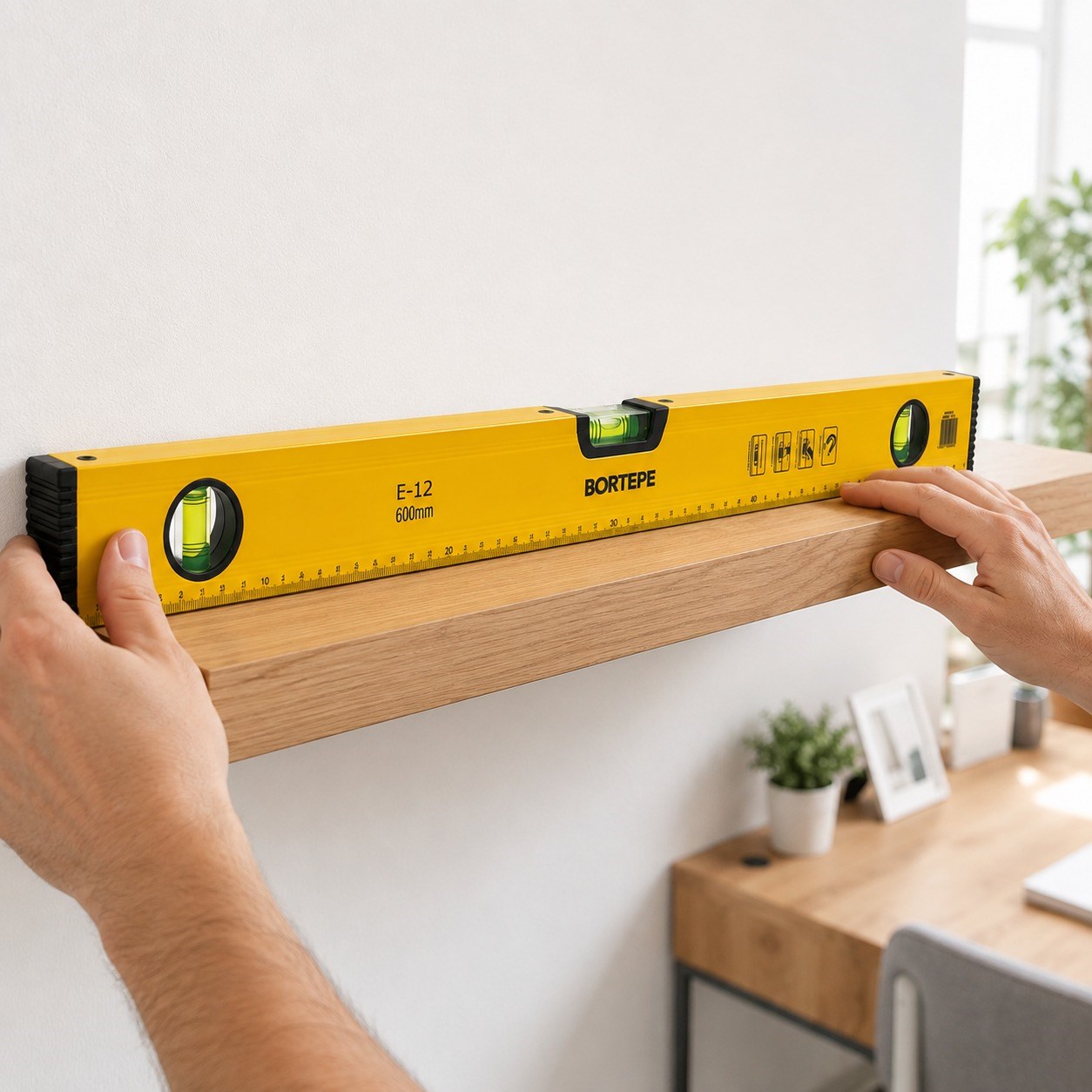 60 CM Profesyonel Hassas Su Terazisi 3 Göstergeli Mıknatıslı Alüminyum Gövde Yatay Dikey Ölçüm Cetvelli İnşaat Tadilat Montaj El Aleti