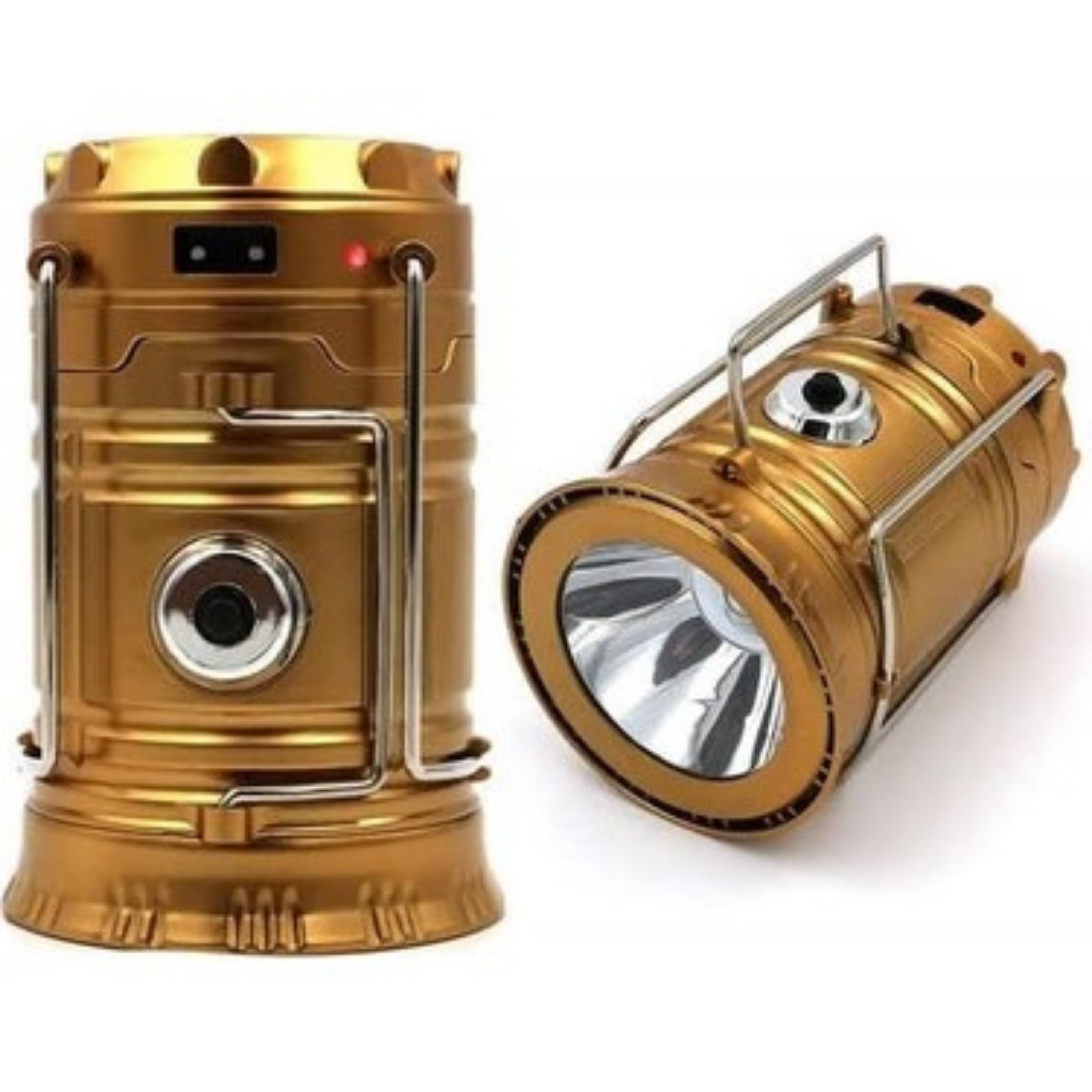 6+1 Led Güneş Enerjili USB Şarjlı Kamp Lambası Çadır Feneri