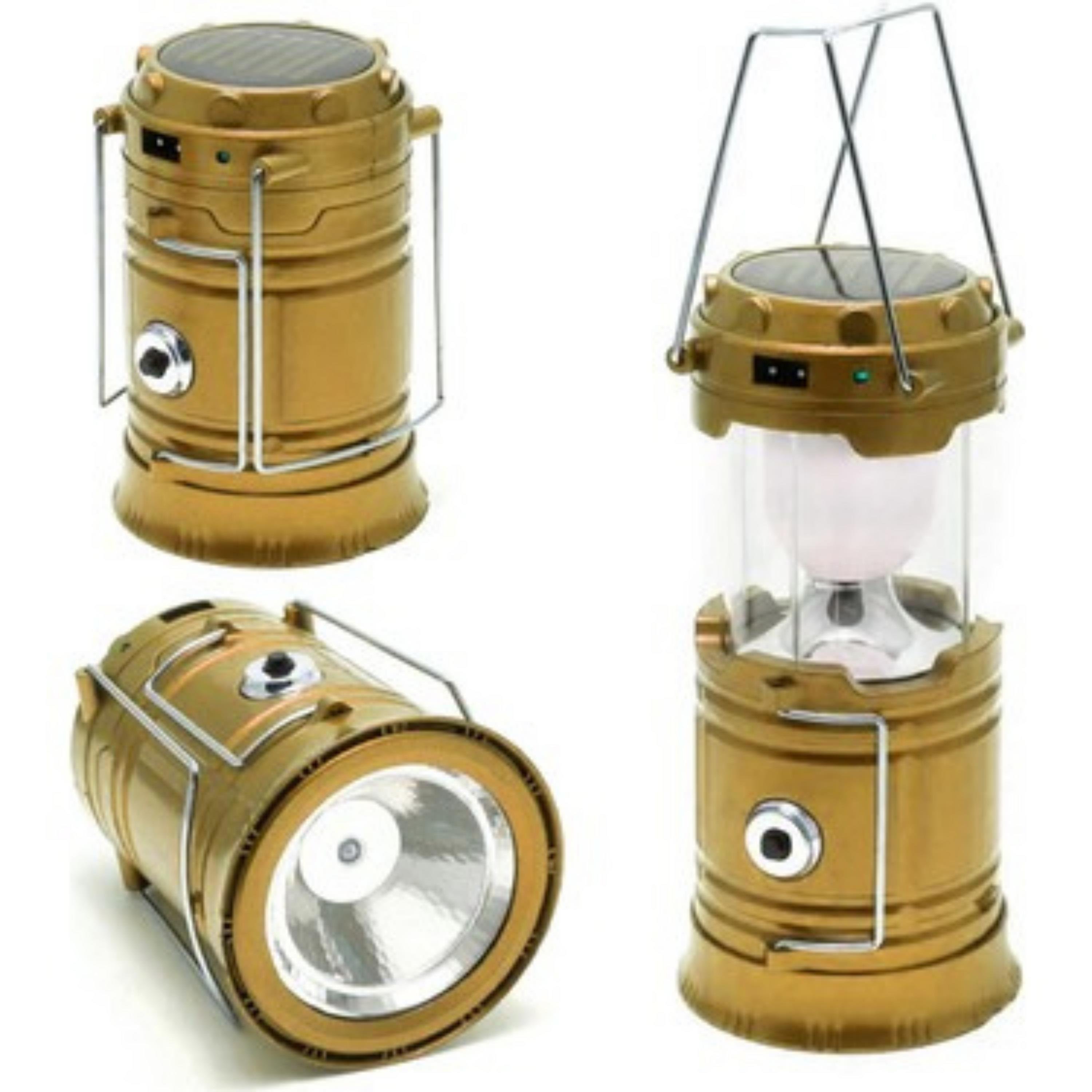 6+1 Led Güneş Enerjili USB Şarjlı Kamp Lambası Çadır Feneri