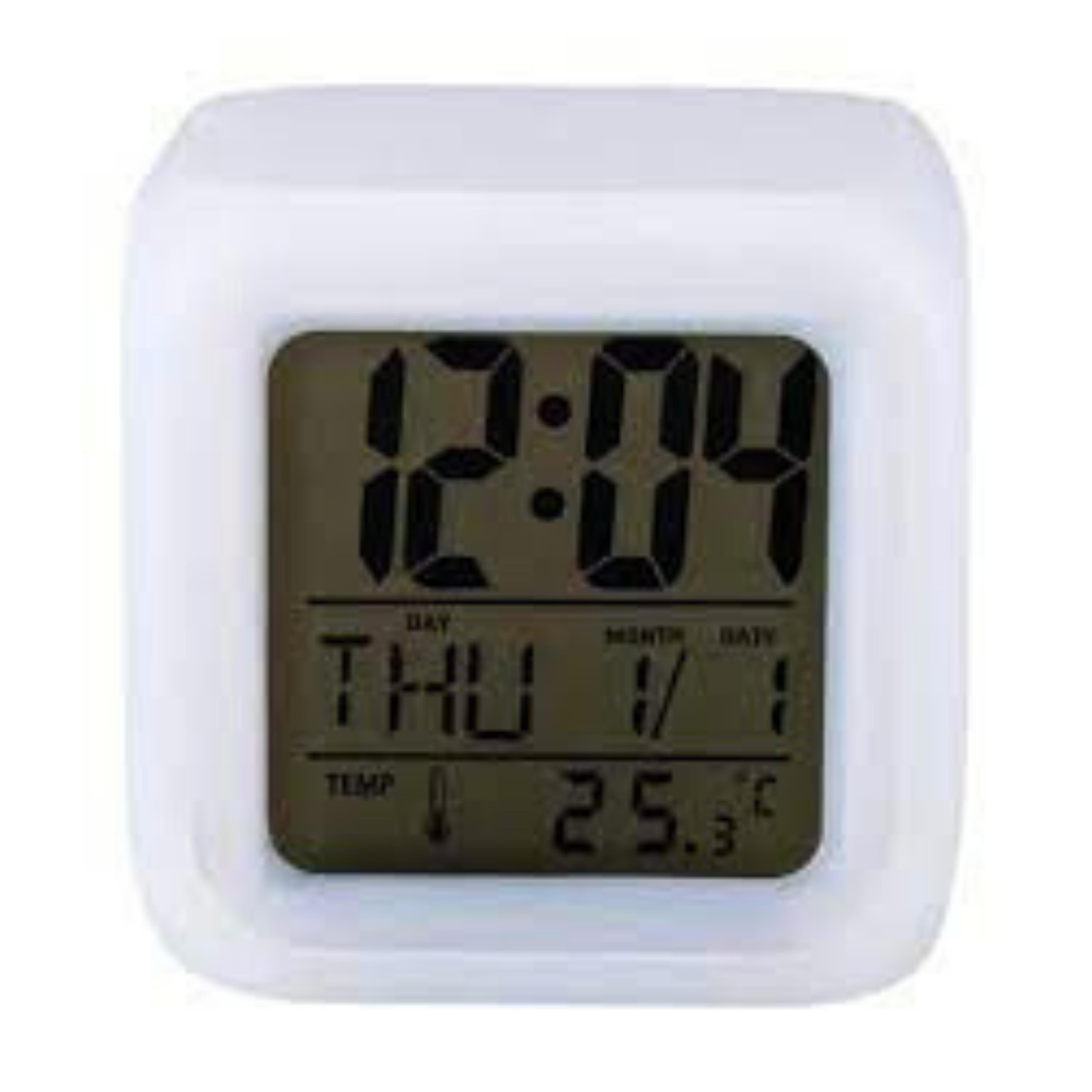 7 Renk Değiştiren Alarmlı Dijital Küp Çalar Saat