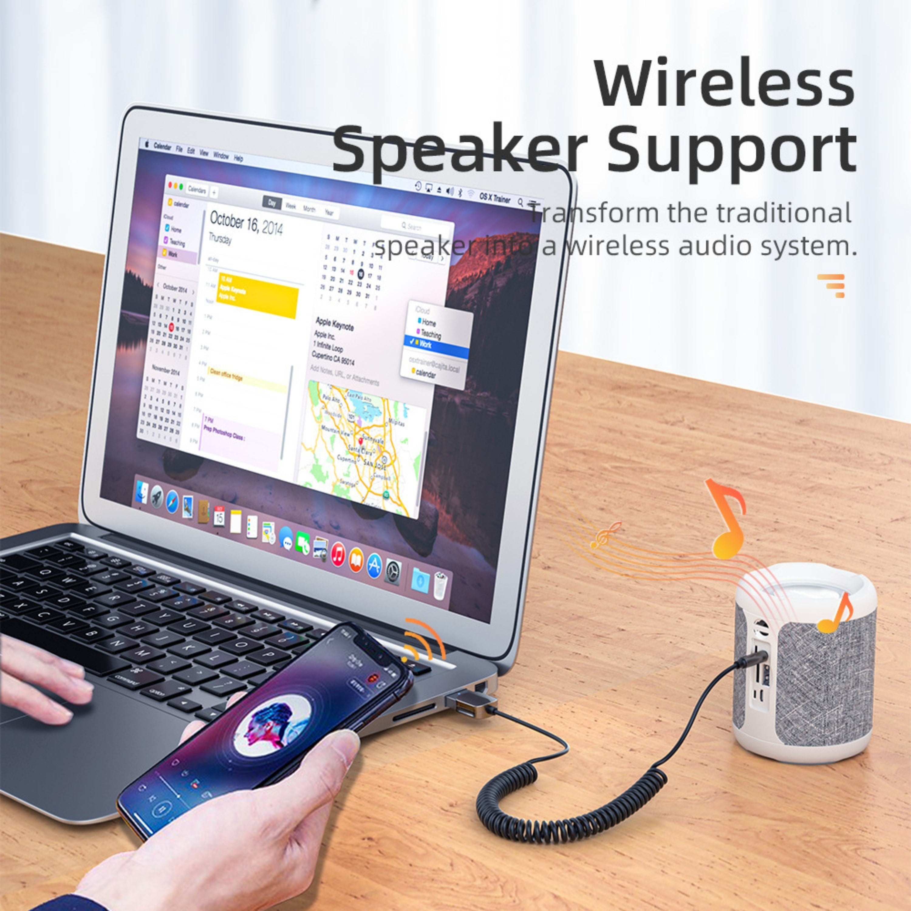 A13 Aux Kit Bluetooth Çevirici USB 3.5mm AUX Bluetooth Adaptör Araç Ses Aktarım Kablosu USB Beslemeli Spiral Kablo