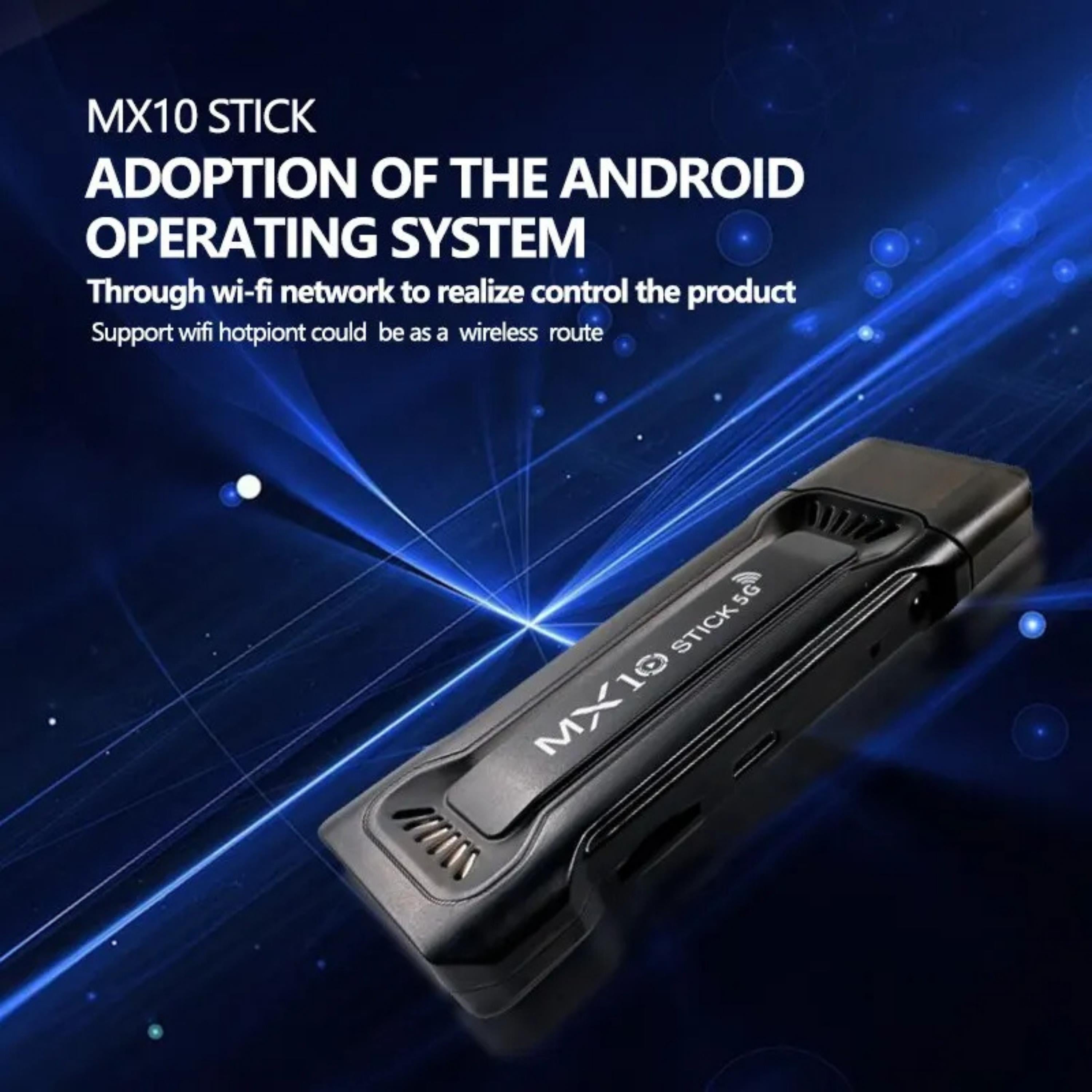 Android TV MX10 Stick 4K Ultra HD Android TV Box TV Stick Google Assistant 5G WiFi Smart TV Dönüştürücü Medya Oynatıcı