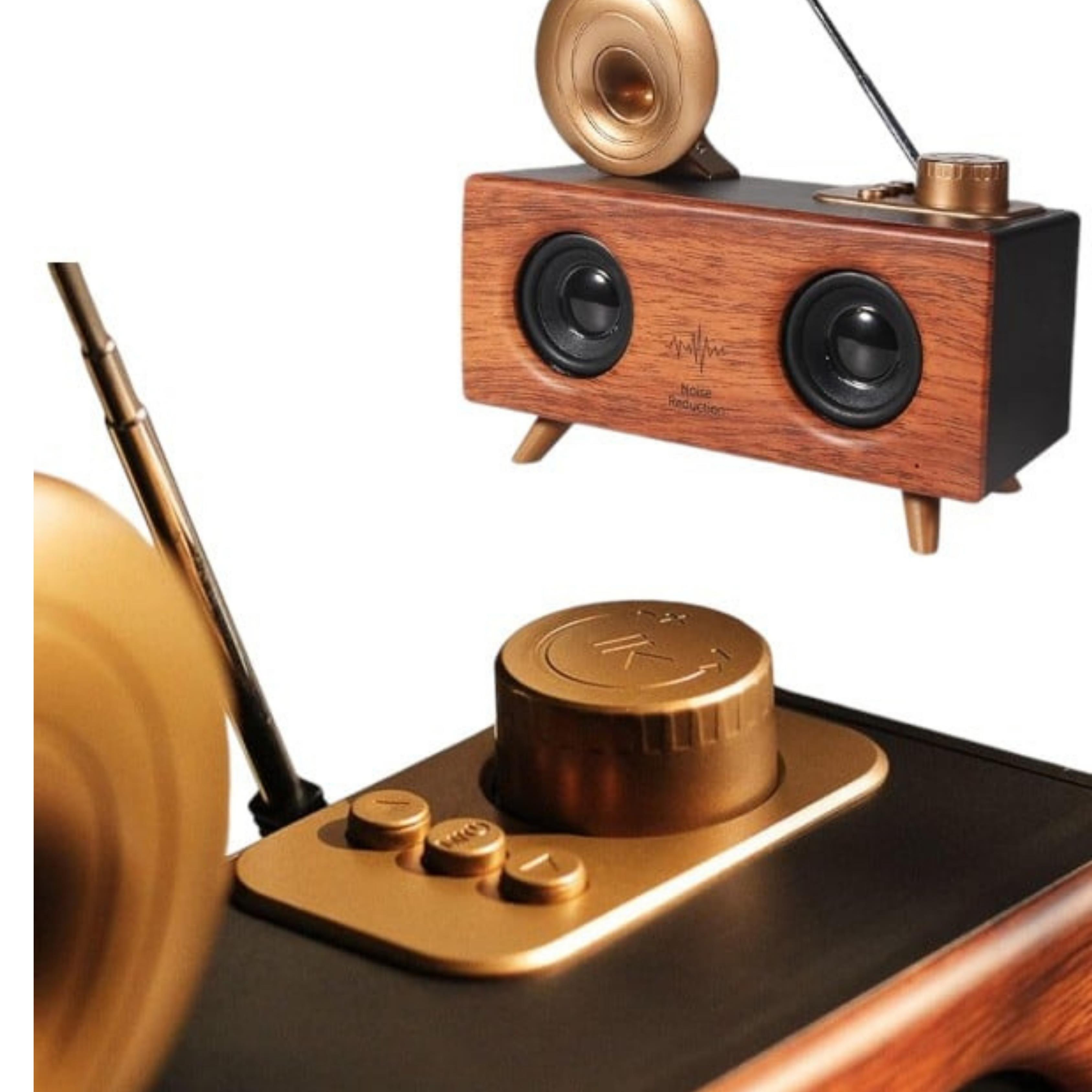 B6 Çift Hoparlörlü Gramafon Speaker Bluetooth Hoparlör