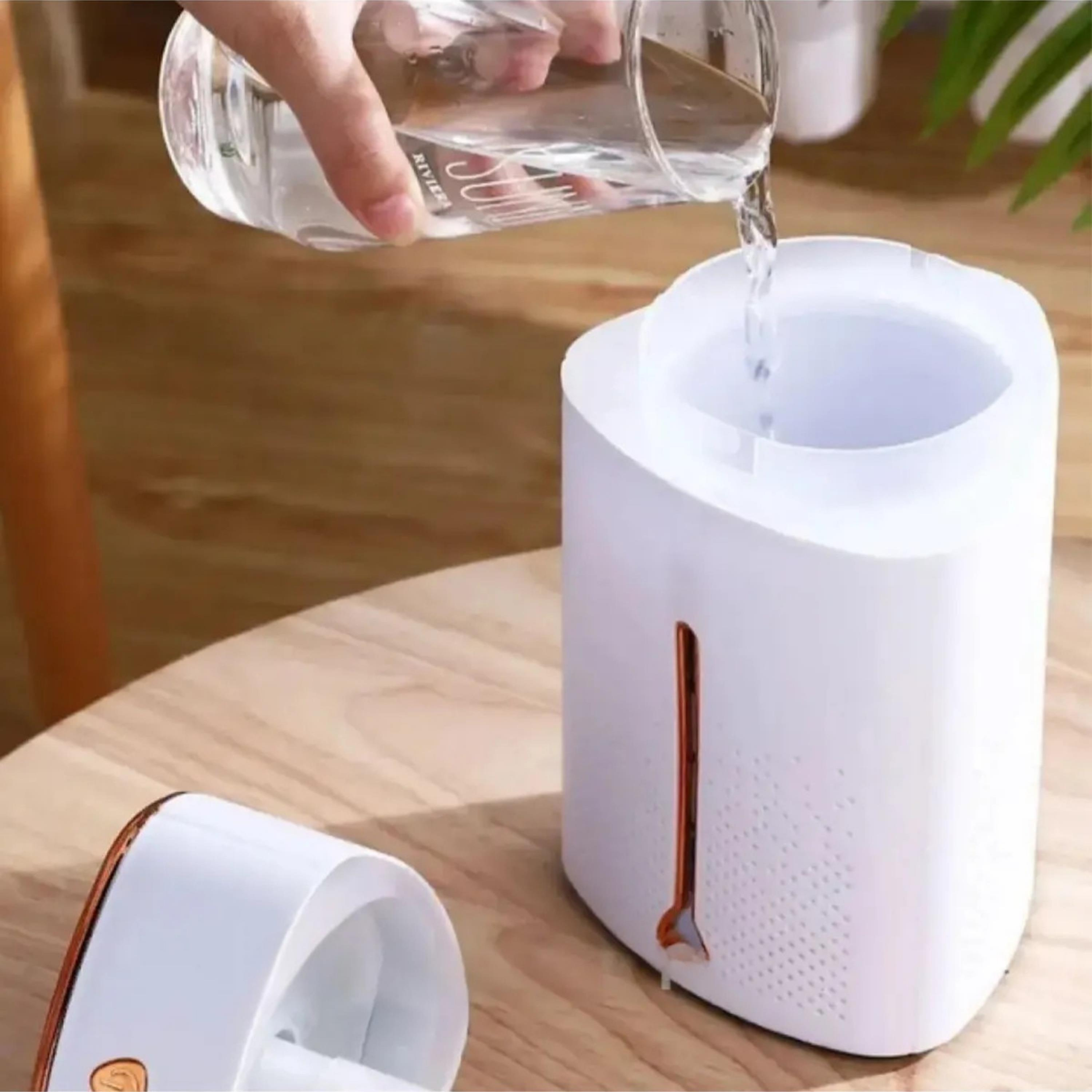 Beyaz Ultrasonik Aroma Difüzörü 1000 ML Led Işıklı Hava Nemlendirici