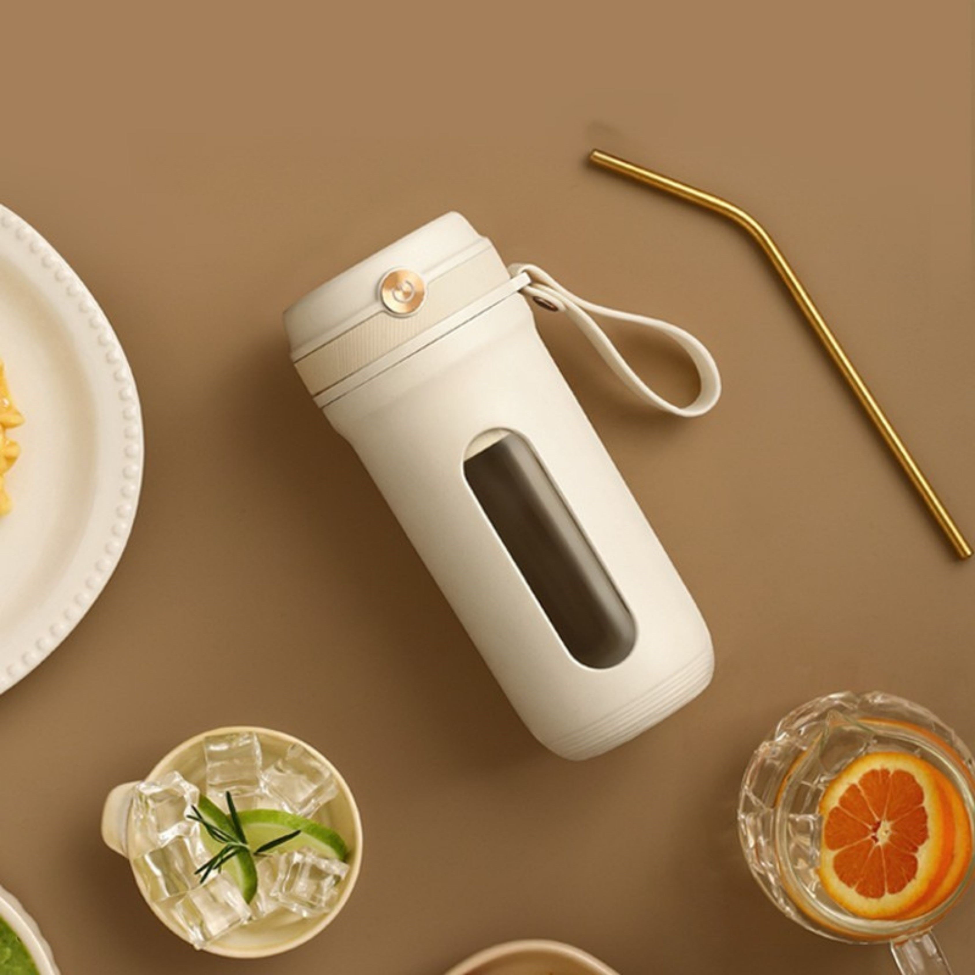 Blendic Blender Taşınabilir Şarjlı Kişisel Blender Smoothie Meyve Sıkacağı Mini Karıştırıcı USB Şarjlı Meyve ve Sebze Blenderı