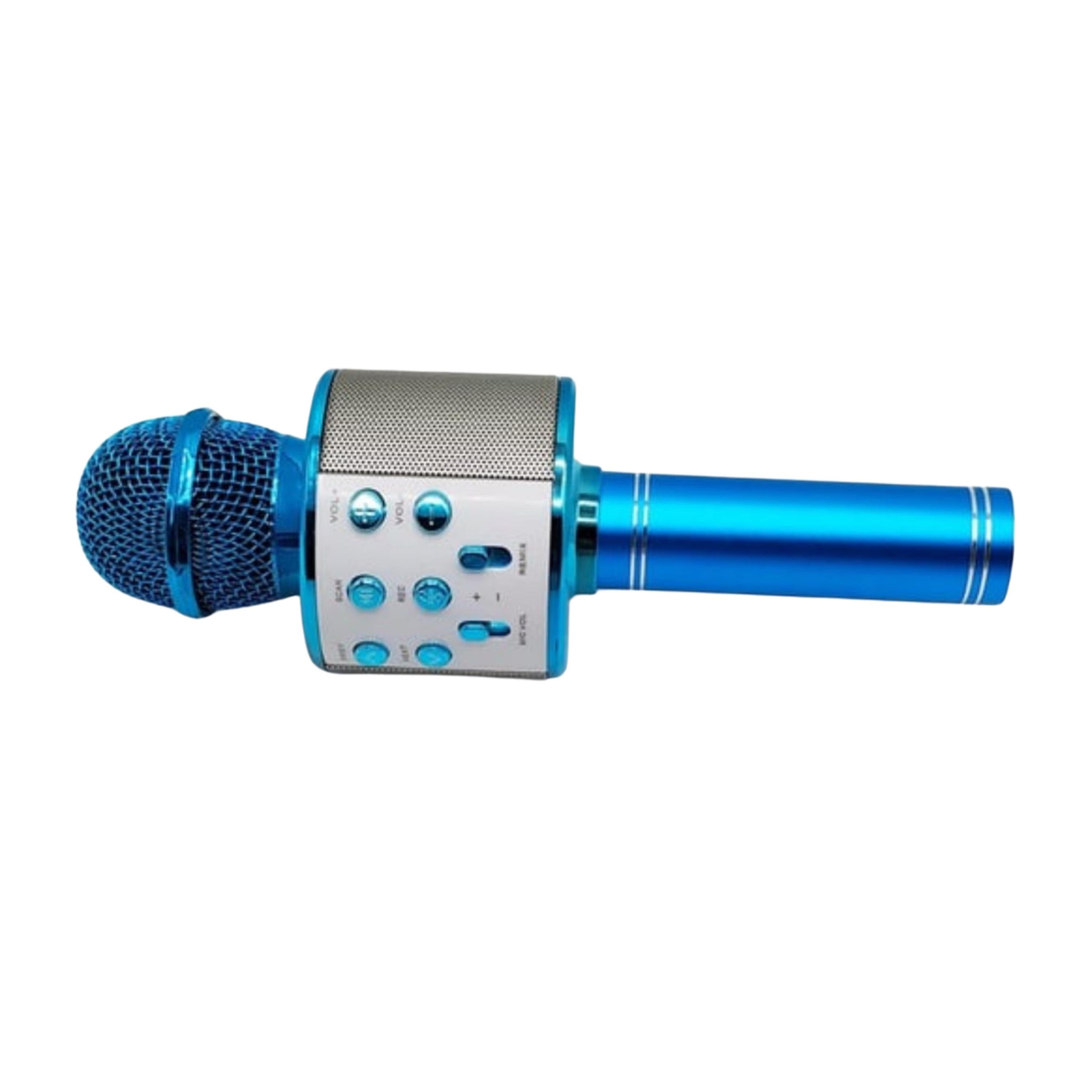 Bluetooth Bağlantılı Mavi Karaoke Mi̇krofon 