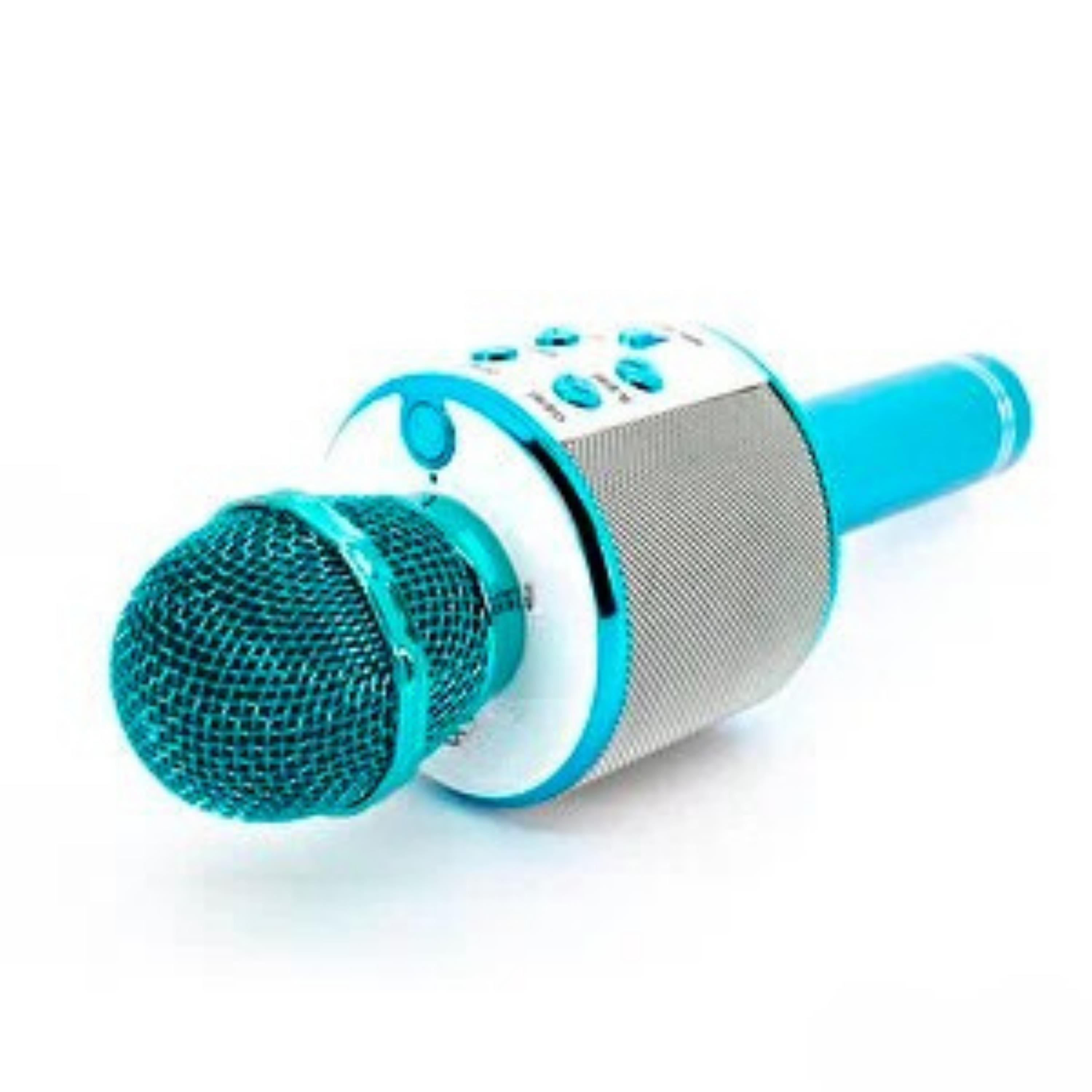 Bluetooth Bağlantılı Mavi Karaoke Mi̇krofon 