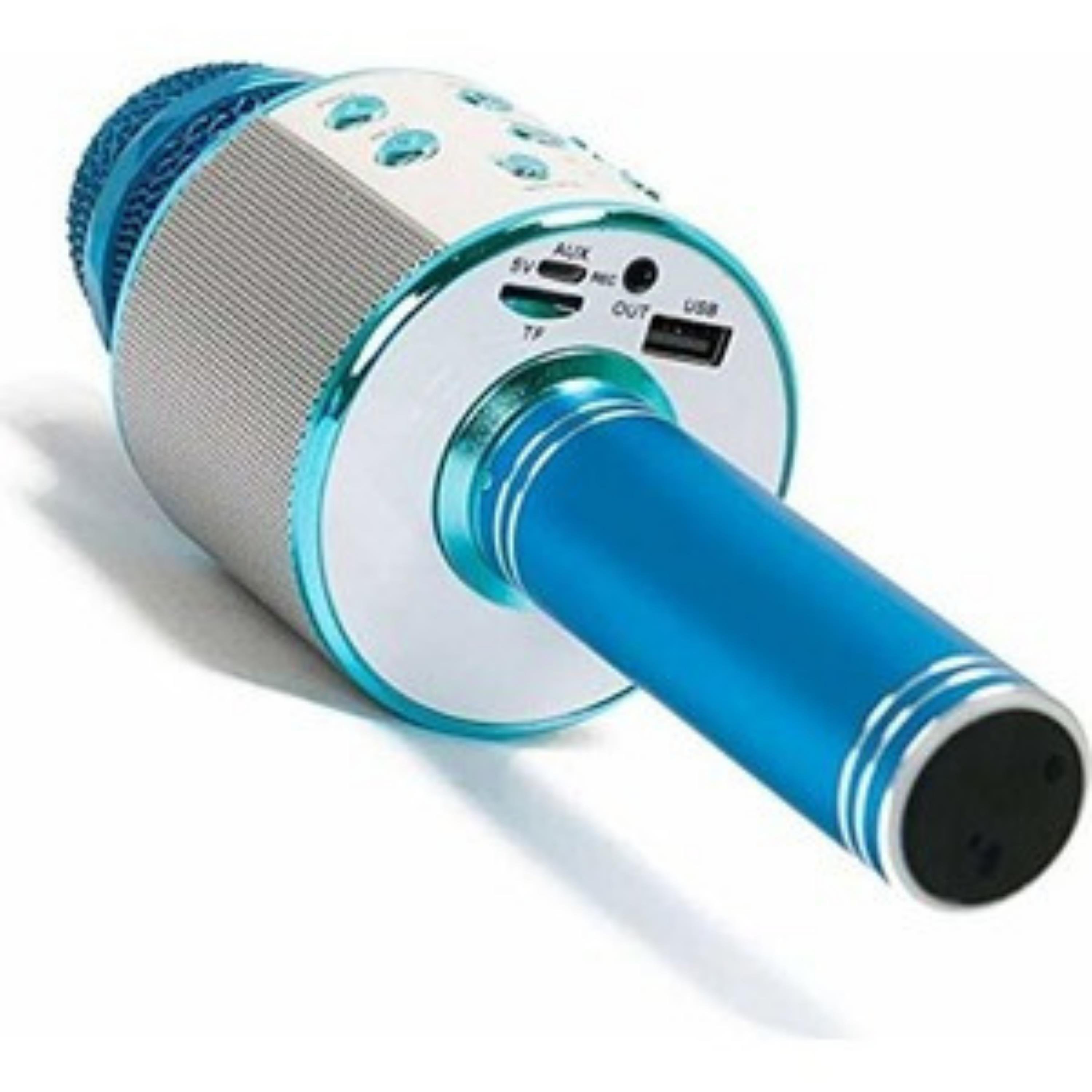 Bluetooth Bağlantılı Mavi Karaoke Mi̇krofon 