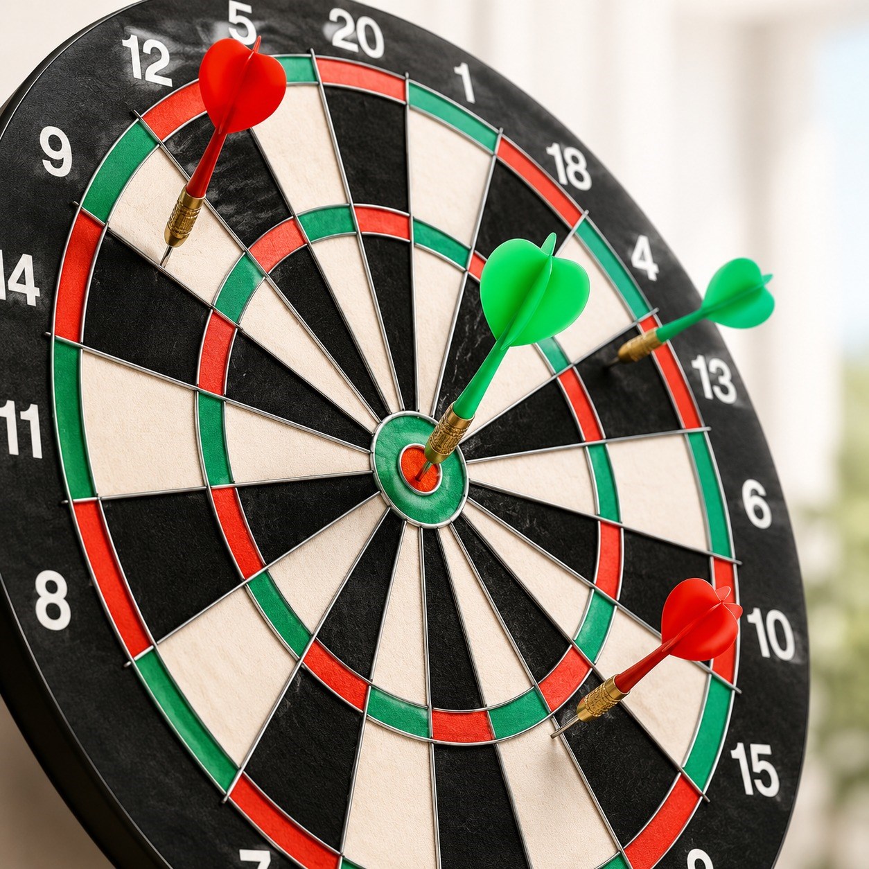 Çift Taraflı Ahşap Dart Tahtası Seti 6 Adet Metal Uçlu Dart Oku ile Profesyonel Hedef Oyunu Eğlence Seti