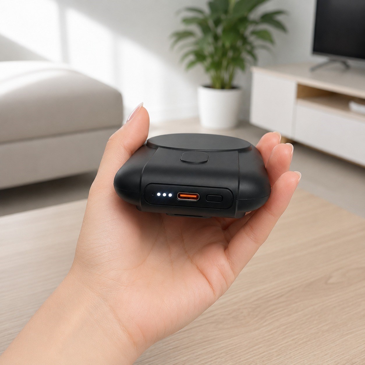 CK90 10000 mAh 4ü 1 Arada Powerbank 22.5W Hızlı Şarj Manyetik Kablosuz Şarj Akıllı Saat Şarjı Dahili Type C ve Lightning Kablolu Standlı Taşınabilir Şarj Cihazı