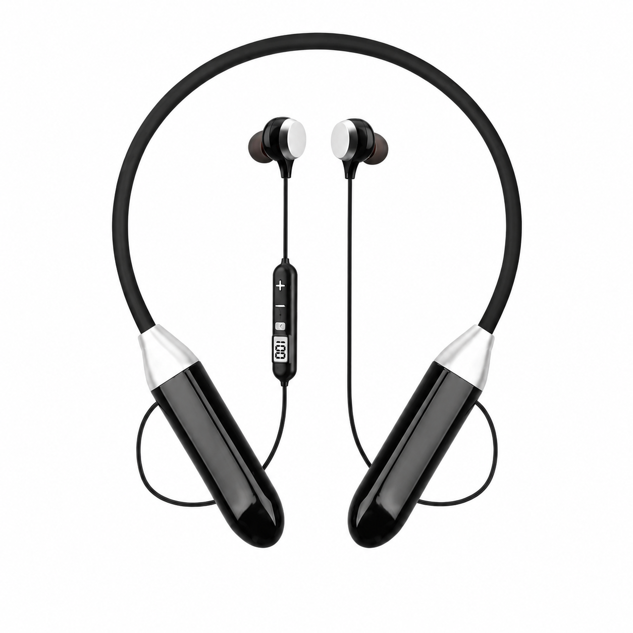Comfort-04 Boyun Tipi Bluetooth Kulaklık 400 Saat Uzun Kullanım Dijital Göstergeli HD Ses Çift Cihaz Bağlantılı Kablosuz Kulaklık
