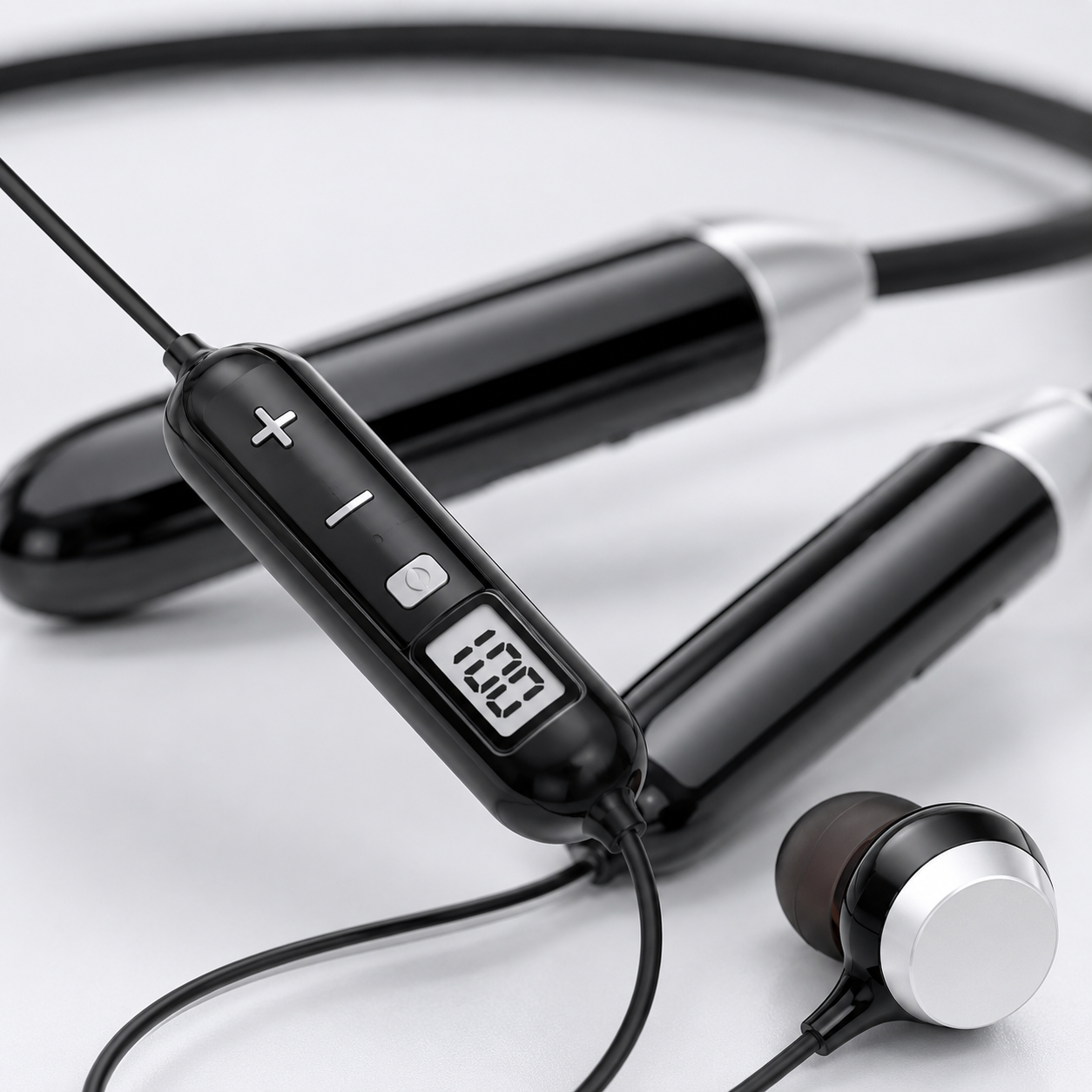 Comfort-04 Boyun Tipi Bluetooth Kulaklık 400 Saat Uzun Kullanım Dijital Göstergeli HD Ses Çift Cihaz Bağlantılı Kablosuz Kulaklık