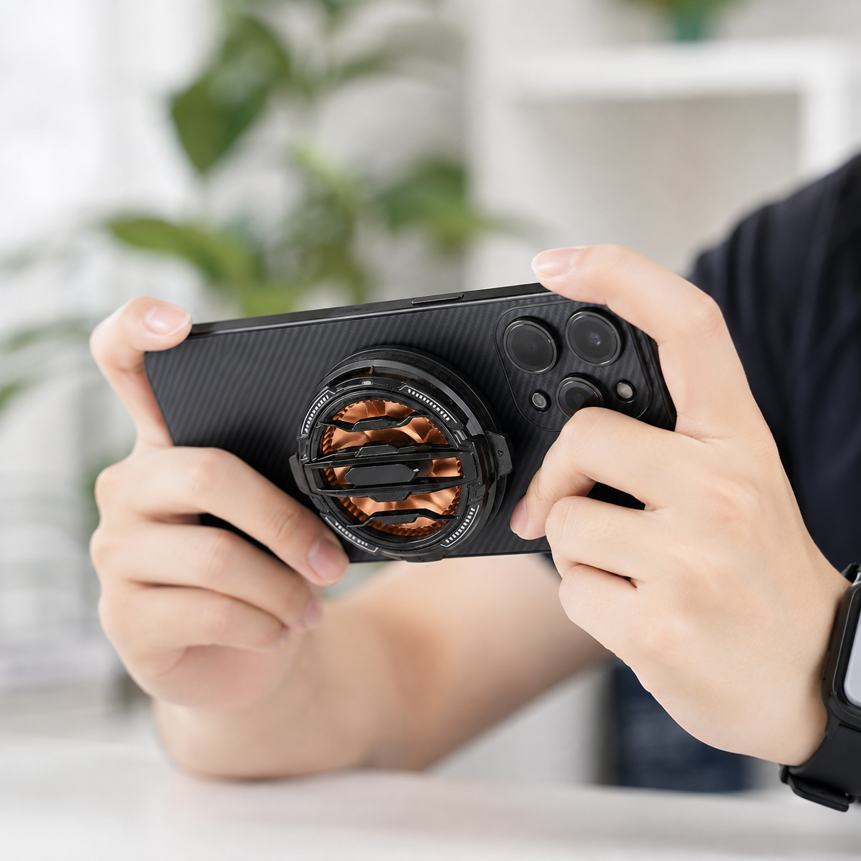 CX07 Manyetik Telefon Soğutucu Fan 15W Güçlü Hızlı Soğutma Sessiz Çalışma 5V 3A Mobil Oyun Telefon Soğutucu