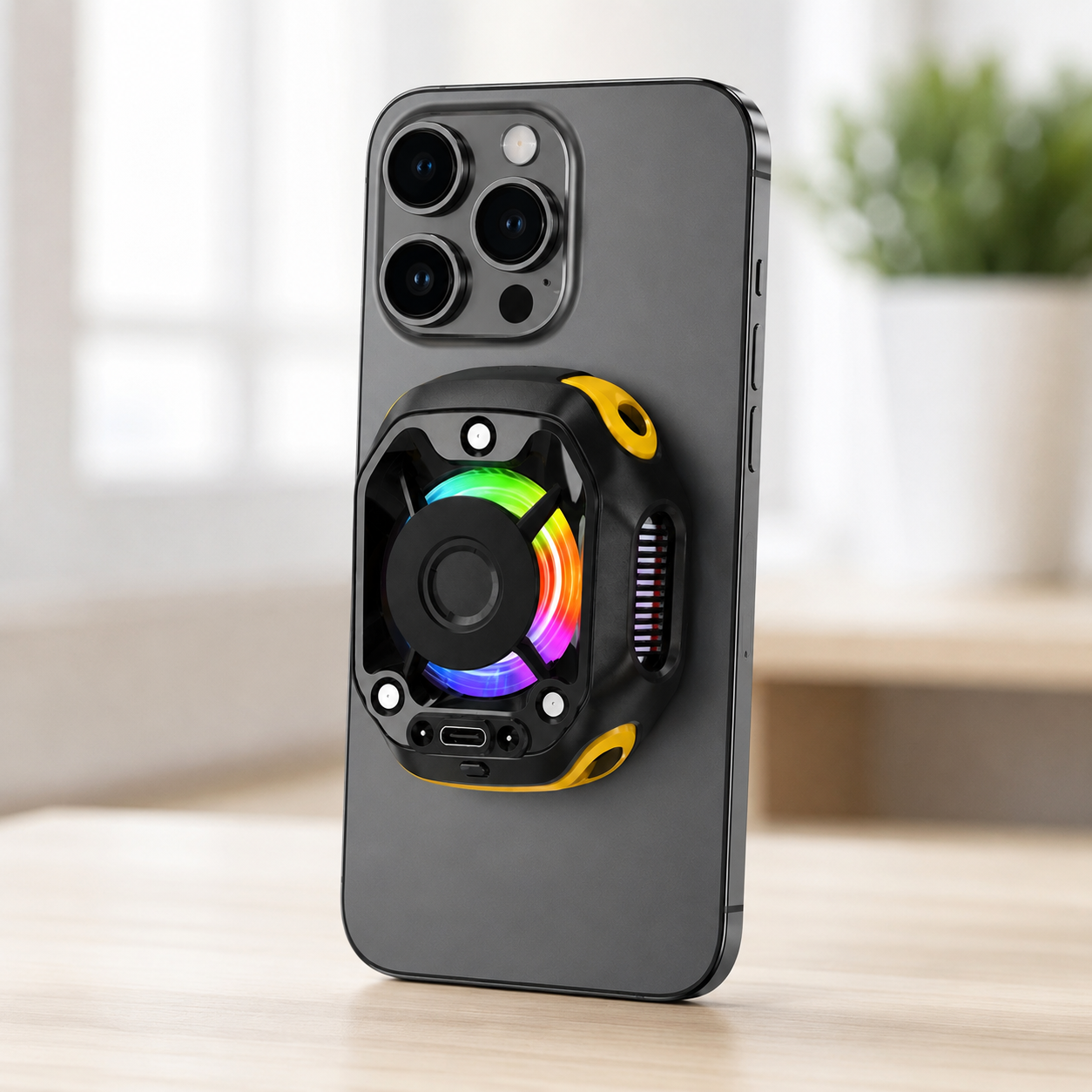 CX12 Manyetik Telefon Soğutucu Fan 10W Hızlı Soğutma RGB Aydınlatmalı Sessiz Type-C Mobil Oyun Soğutucu