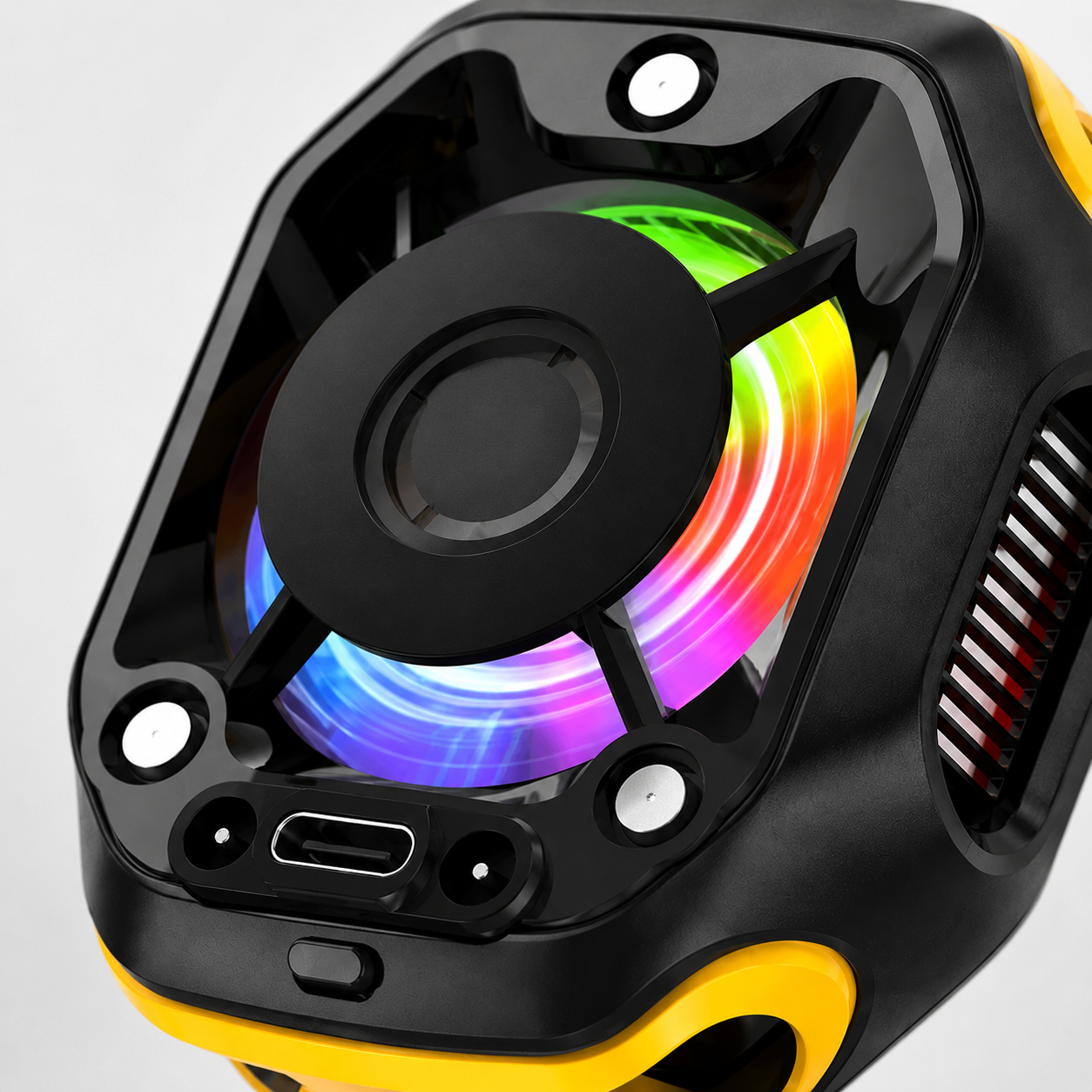 CX12 Manyetik Telefon Soğutucu Fan 10W Hızlı Soğutma RGB Aydınlatmalı Sessiz Type-C Mobil Oyun Soğutucu