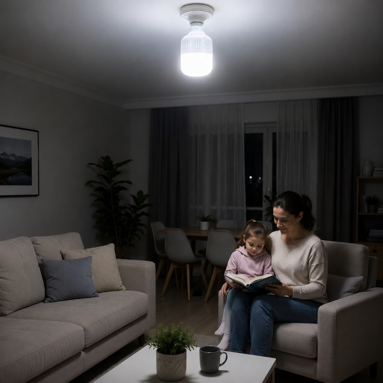 DL-030 Şarjlı LED Ampul 30W 2700 Lümen 6400K Beyaz Işık E27 Duy Elektrik Kesintisinde Yanan Acil Durum Enerji Tasarruflu Ampul