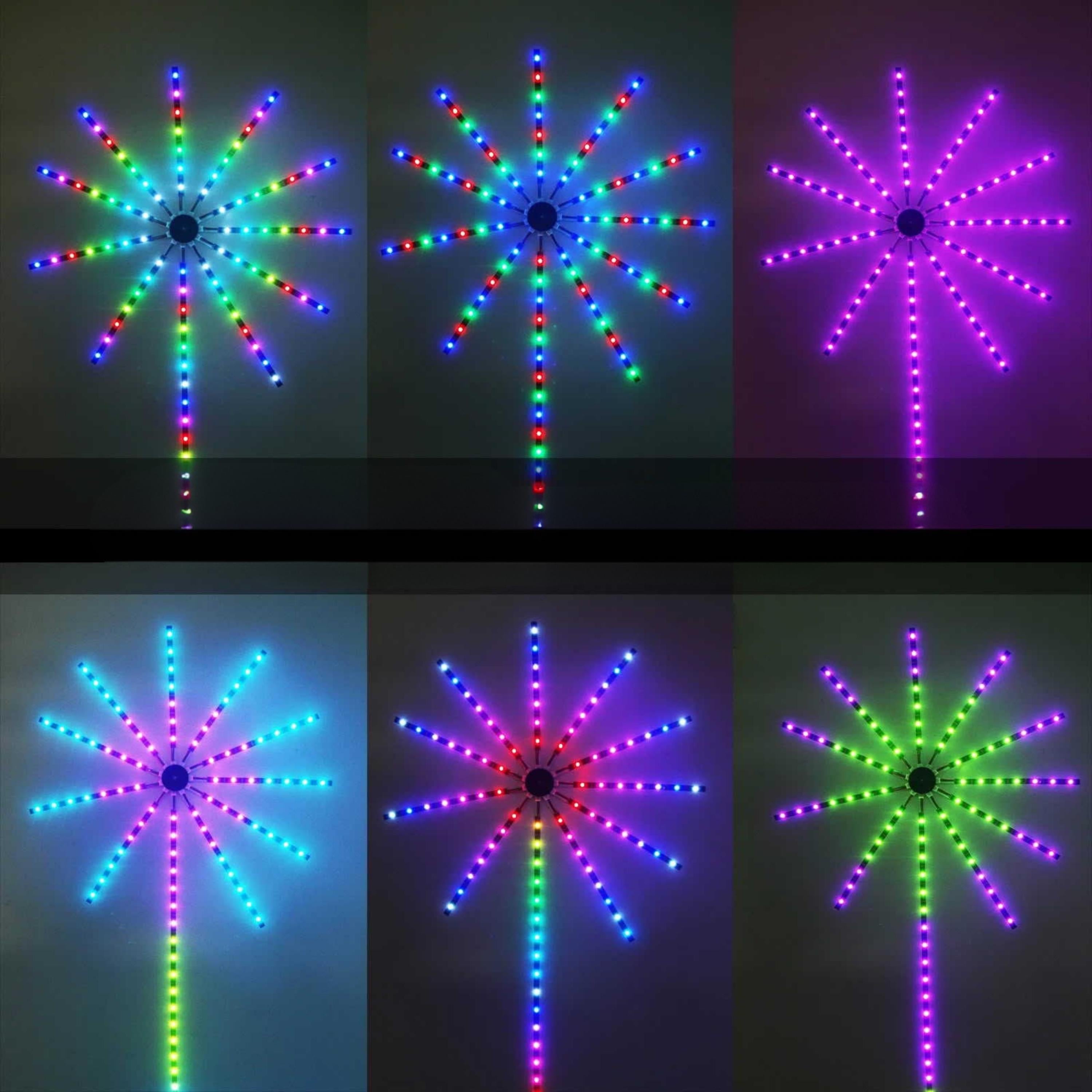 DP-626 Işık Rgb Led Fireworks Light Akıllı Ortam Aydınlatma Müzik Senkronlu Sese Duyarlı Uygulama Kontrollü Usb Işıklı Dekoratif Duvar Tavan Işığı Kumandalı