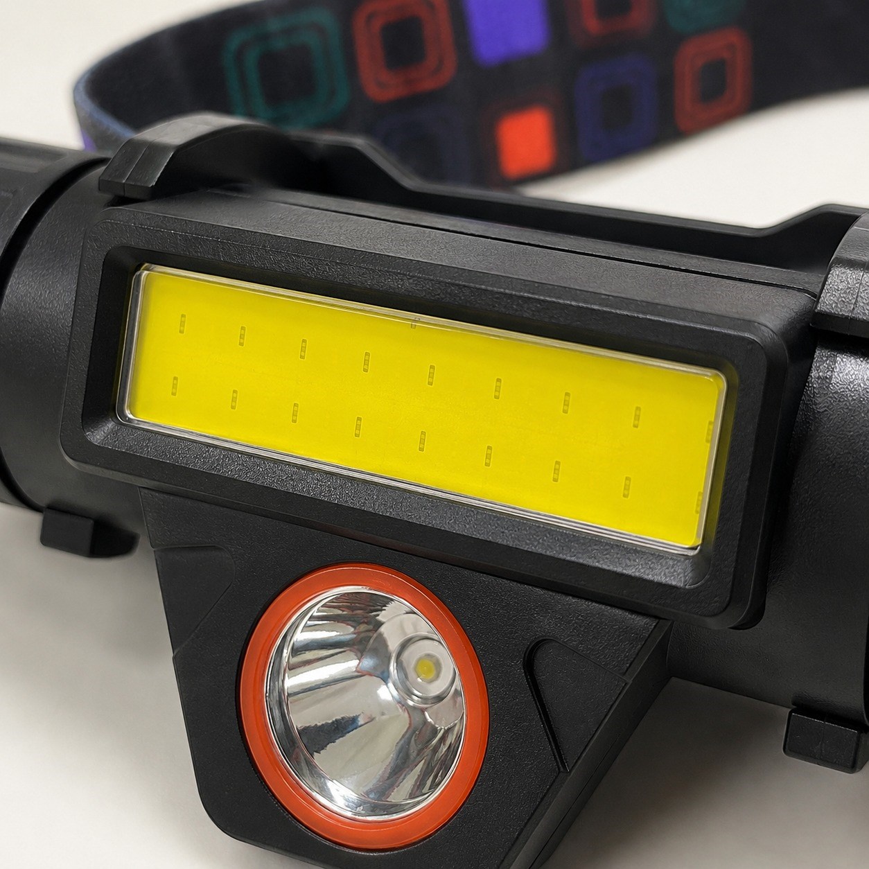 DP-696 Şarjlı Kafa Feneri COB LED ve Odaklı LED Çift Aydınlatmalı Ayarlanabilir Kafa Bantlı Güçlü Kamp Outdoor Balıkçılık Tamir Baş Feneri