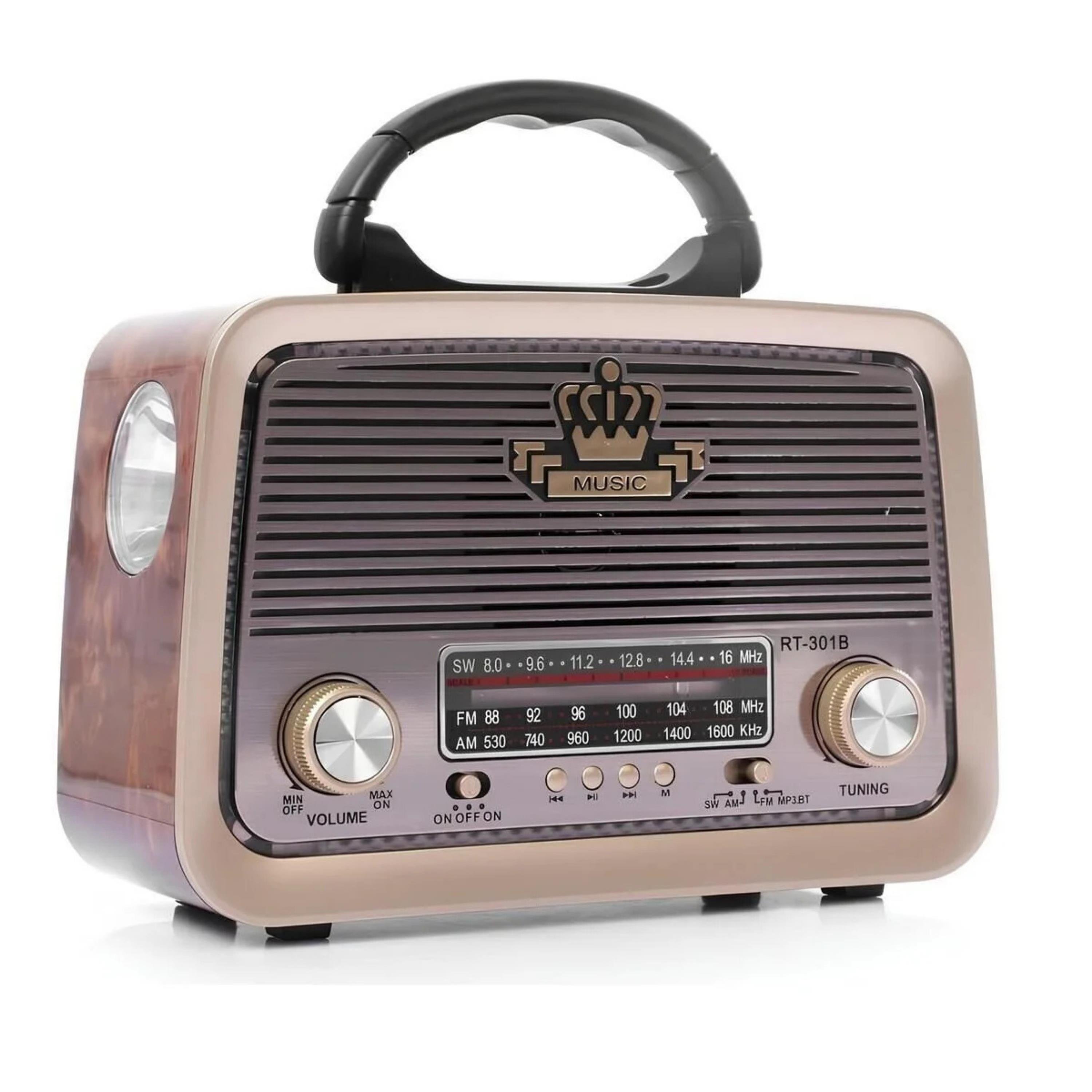Everton RT-301 Taşınabilir Nostaljik Radyo Bluetoothlu Fenerli Hoparlör